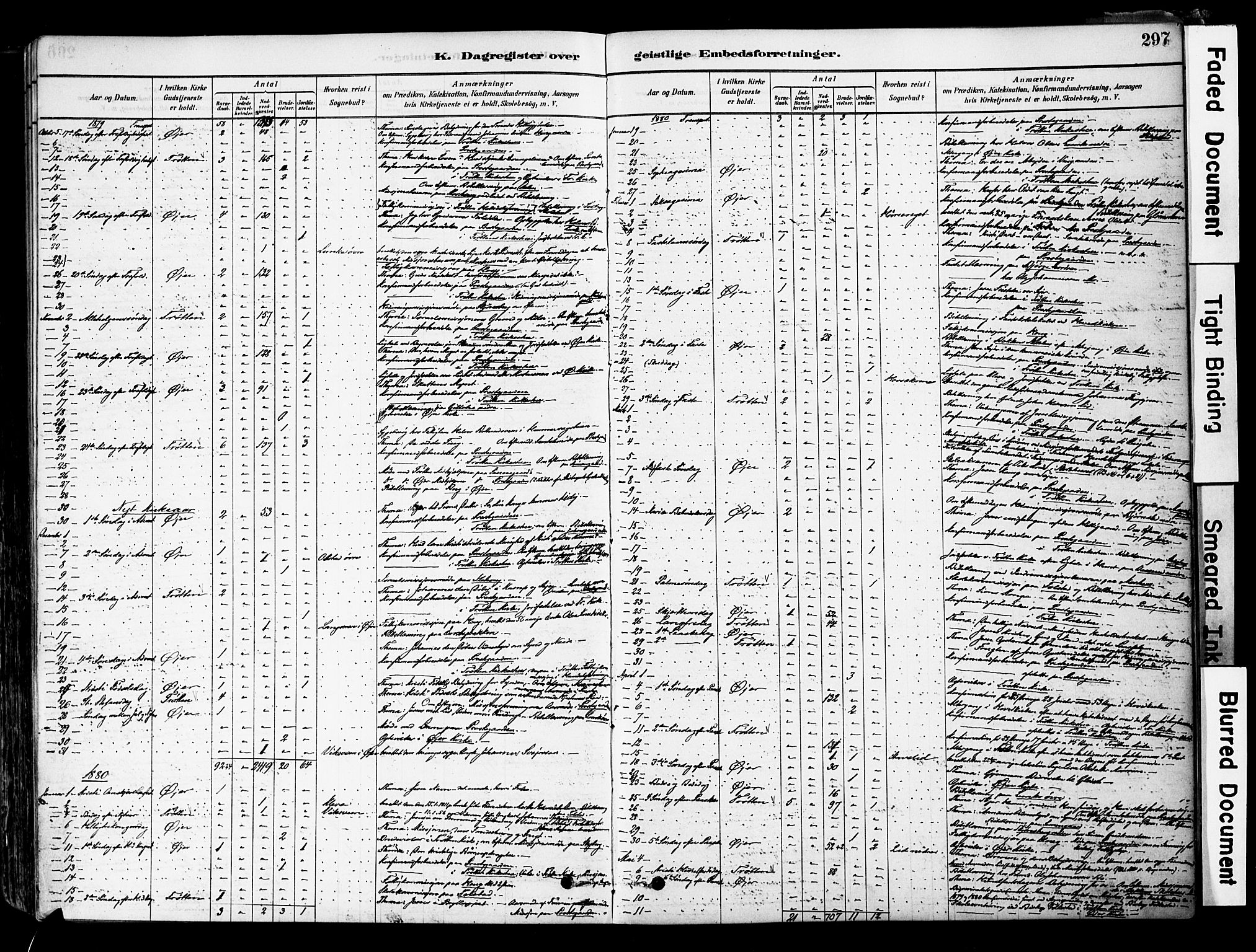 Øyer prestekontor, AV/SAH-PREST-084/H/Ha/Haa/L0008: Parish register (official) no. 8, 1878-1897, p. 297