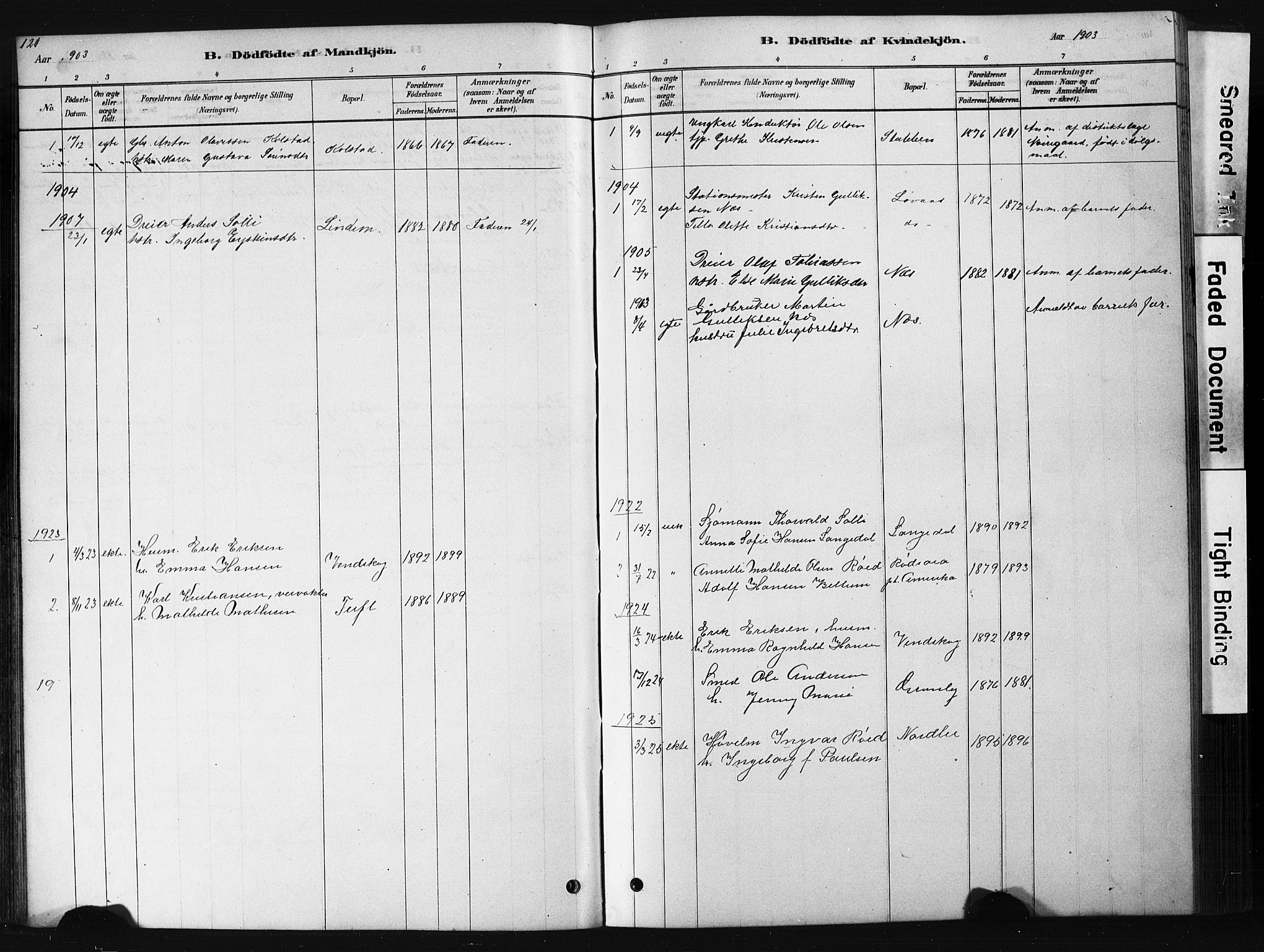 Hof kirkebøker, AV/SAKO-A-64/G/Ga/L0004: Parish register (copy) no. I 4, 1878-1930, p. 121