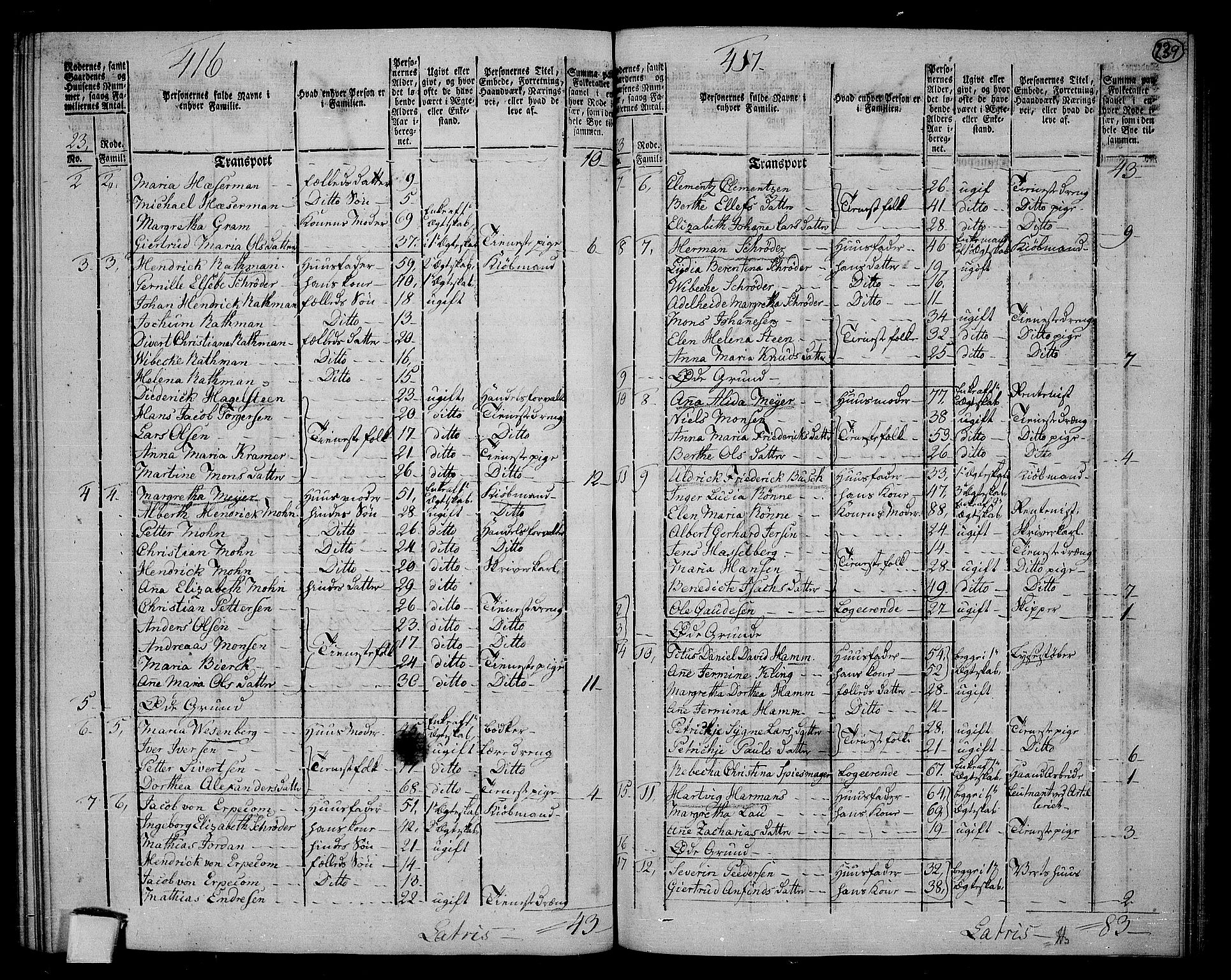 RA, 1801 census for 1301 Bergen, 1801, p. 238b-239a
