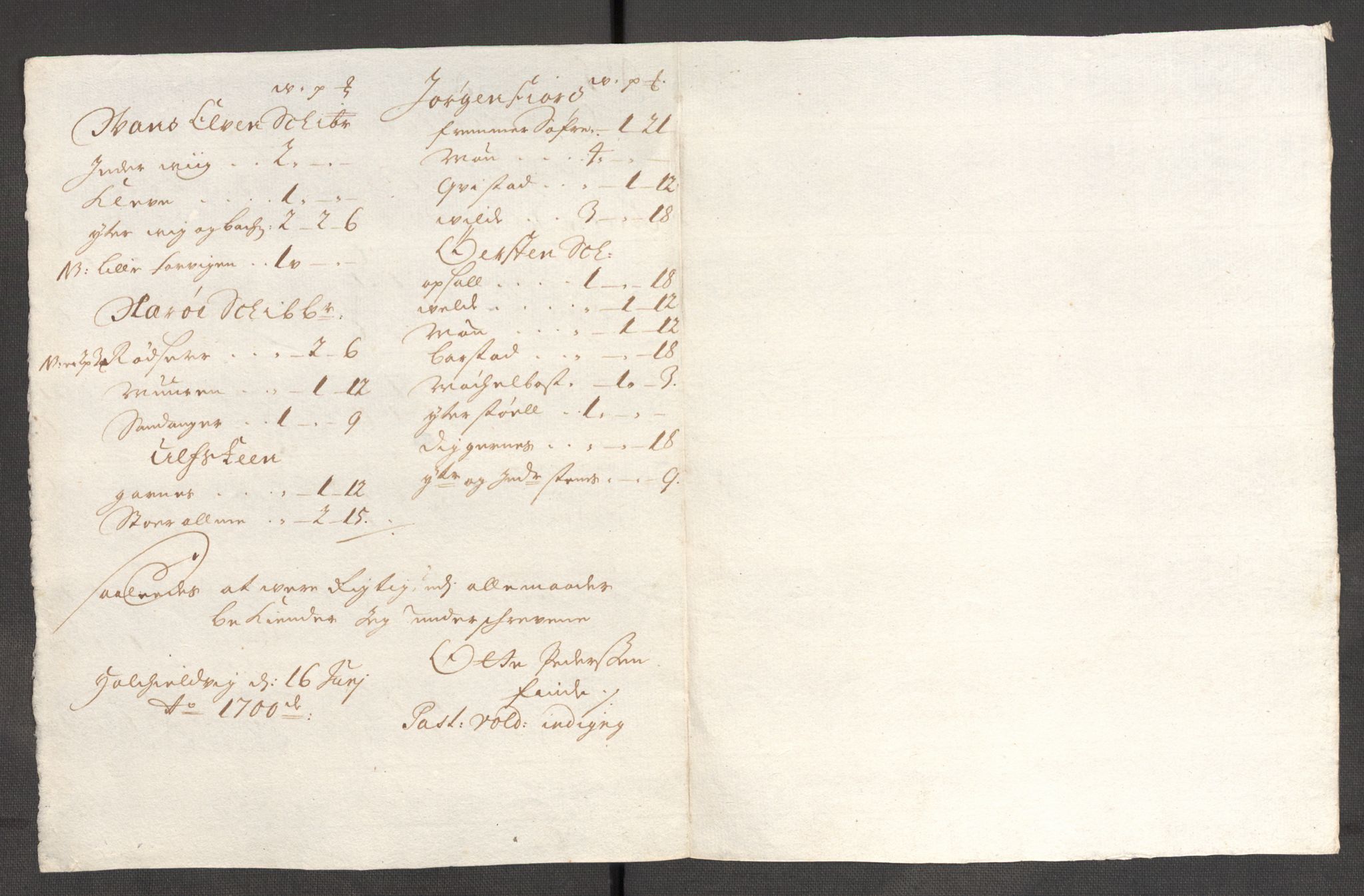 Rentekammeret inntil 1814, Reviderte regnskaper, Fogderegnskap, AV/RA-EA-4092/R54/L3558: Fogderegnskap Sunnmøre, 1700-1701, p. 279