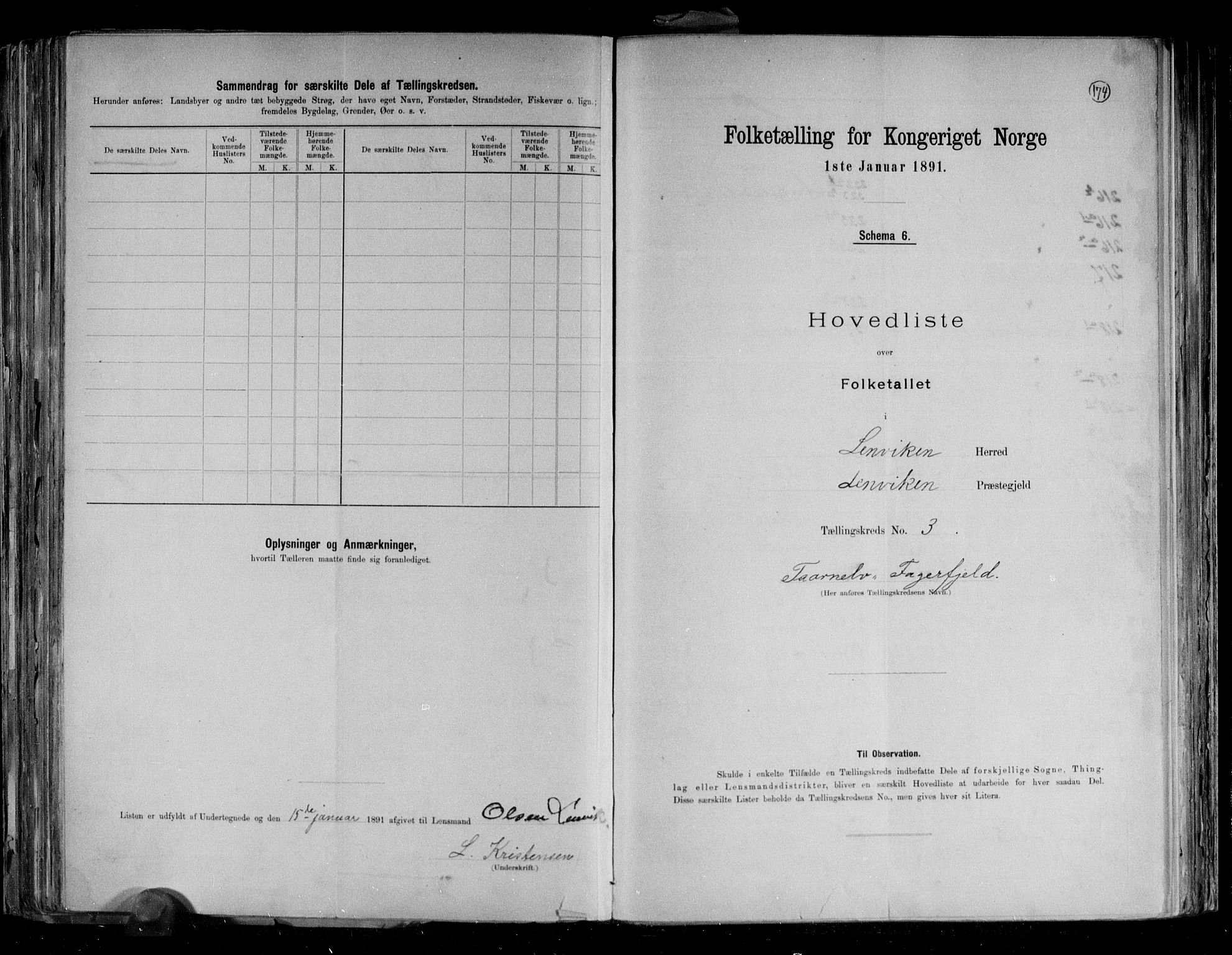 RA, 1891 census for 1931 Lenvik, 1891, p. 11