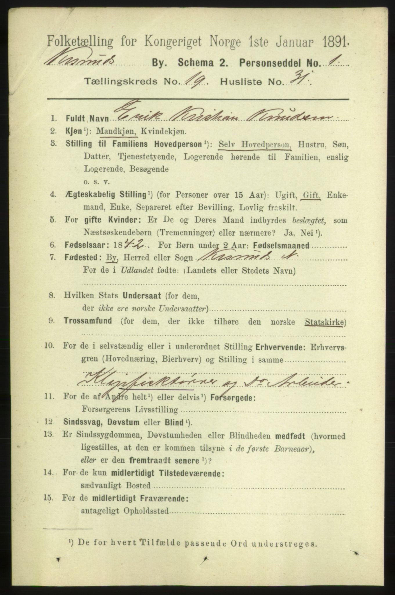 RA, 1891 census for 1503 Kristiansund, 1891, p. 12802