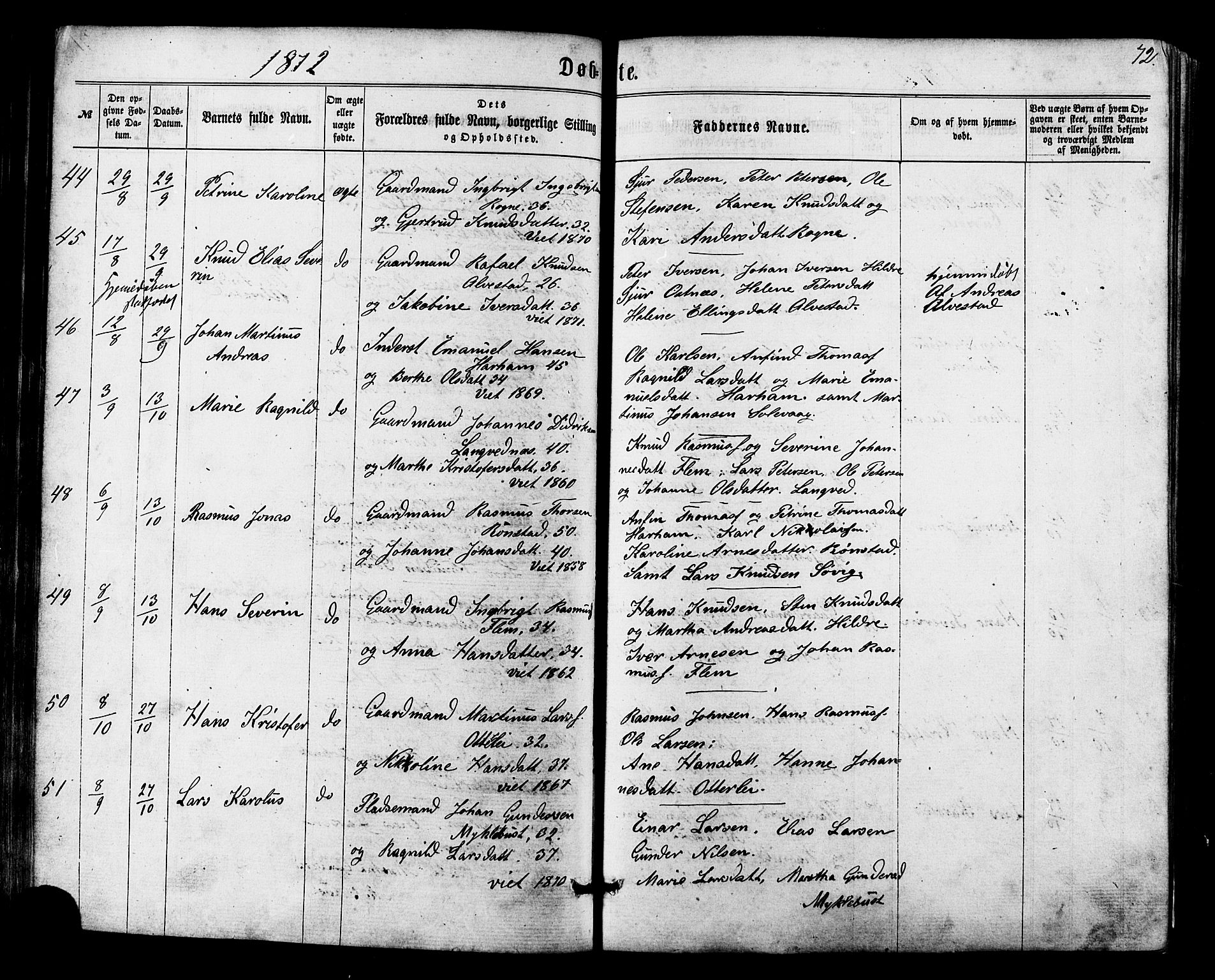 Ministerialprotokoller, klokkerbøker og fødselsregistre - Møre og Romsdal, SAT/A-1454/536/L0498: Parish register (official) no. 536A07, 1862-1875, p. 72
