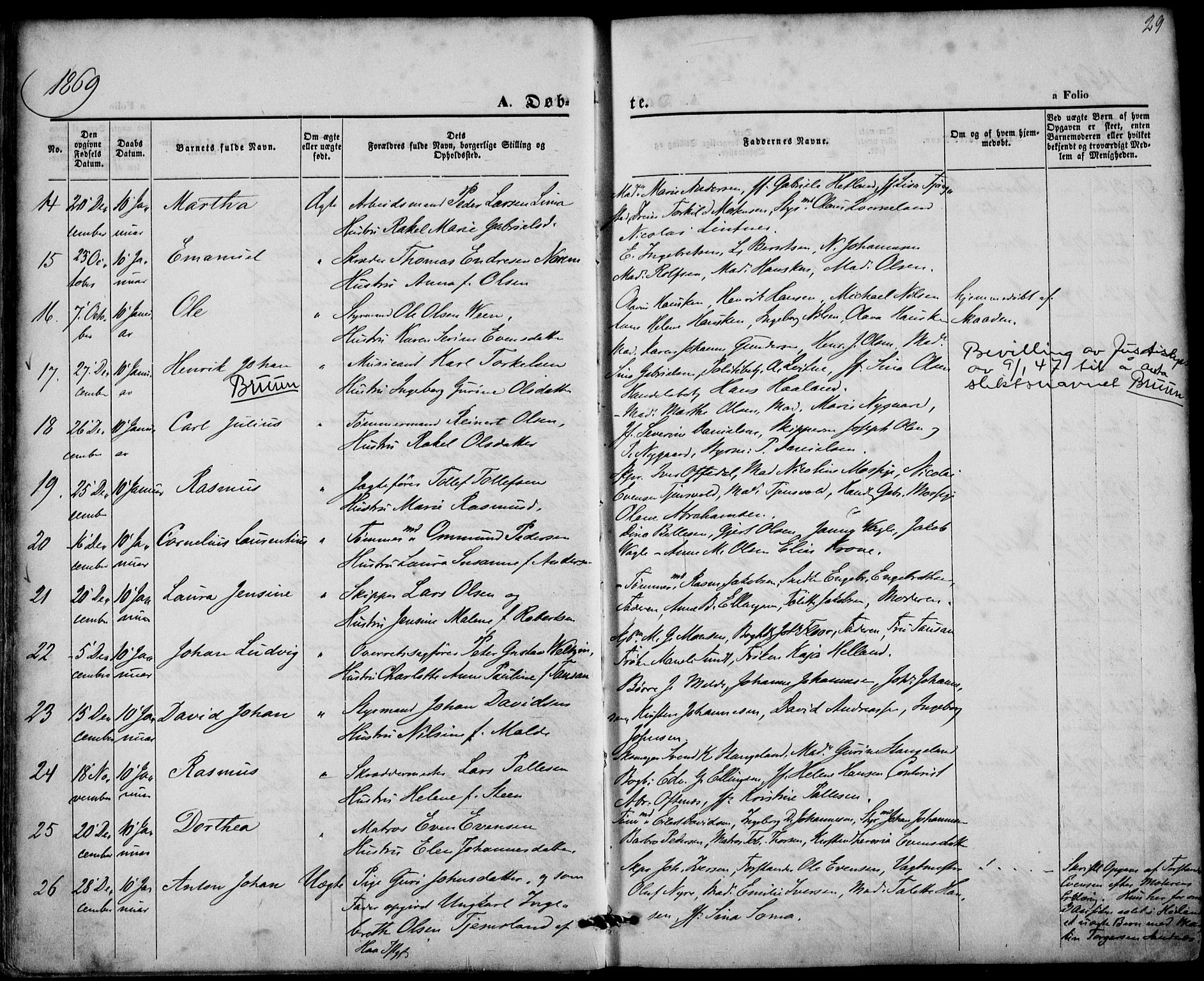 St. Petri sokneprestkontor, AV/SAST-A-101813/001/30/30BA/L0008: Parish register (official) no. A 8, 1868-1876, p. 29