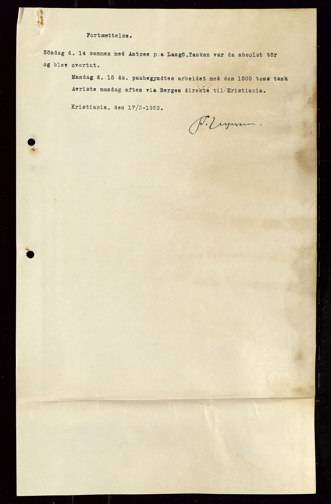 Pa 1521 - A/S Norske Shell, AV/SAST-A-101915/E/Ea/Eaa/L0010: Sjefskorrespondanse, 1920, p. 217