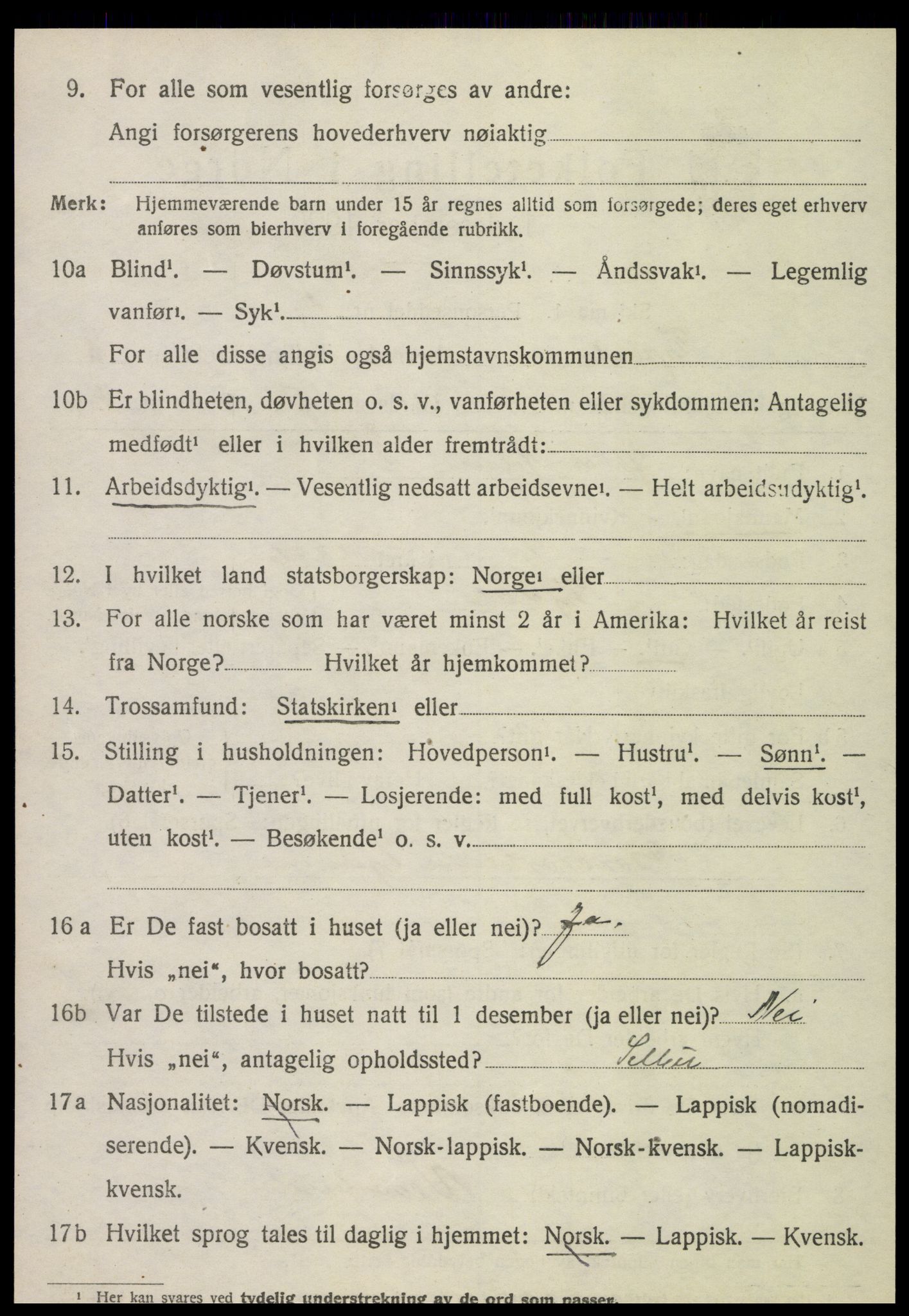 SAT, 1920 census for Tydal, 1920, p. 886