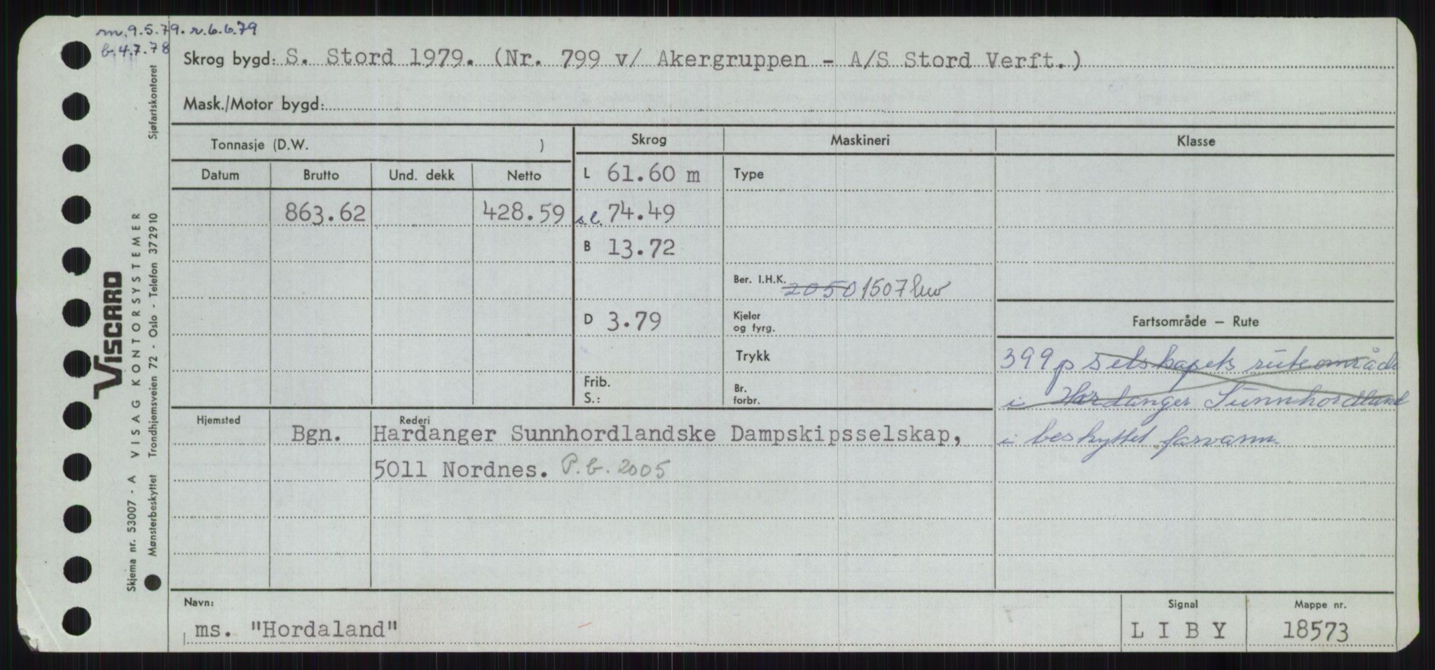 Sjøfartsdirektoratet med forløpere, Skipsmålingen, AV/RA-S-1627/H/Ha/L0003/0001: Fartøy, Hilm-Mar / Fartøy, Hilm-Kol, p. 85