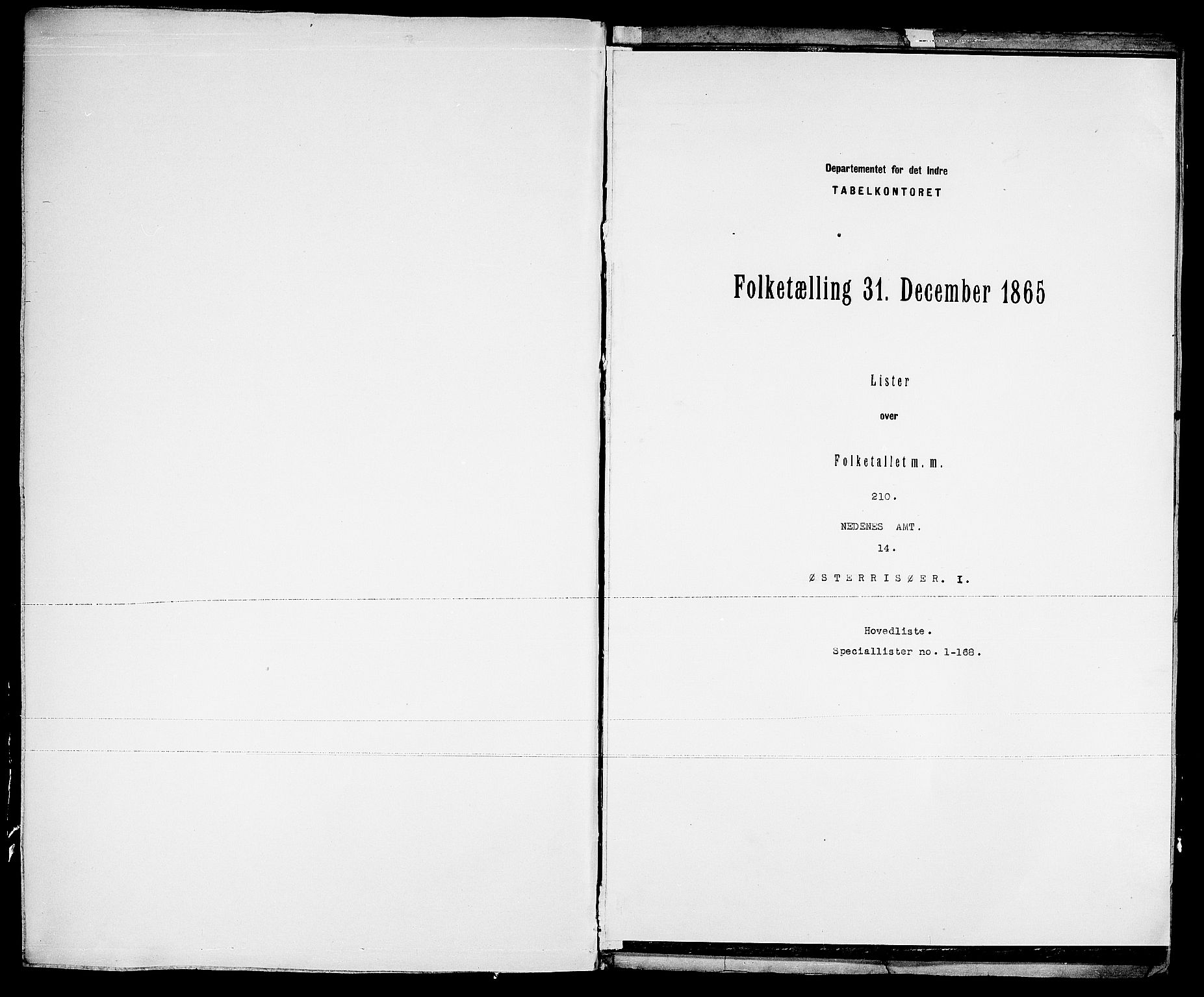 RA, 1865 census for Risør/Risør, 1865, p. 3