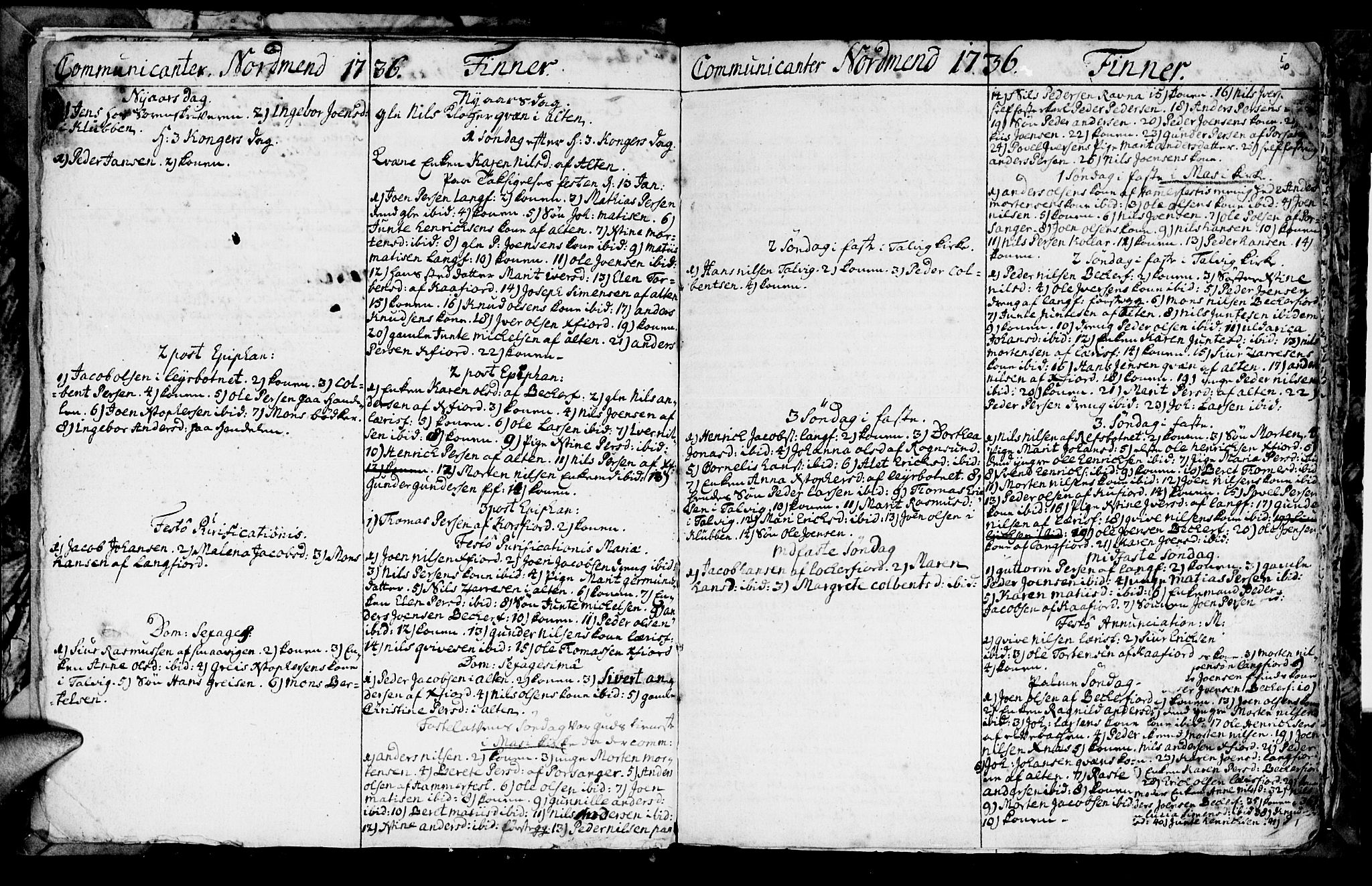 Talvik sokneprestkontor, SATØ/S-1337/H/Ha/L0003kirke: Parish register (official) no. 3, 1735-1752, p. 5