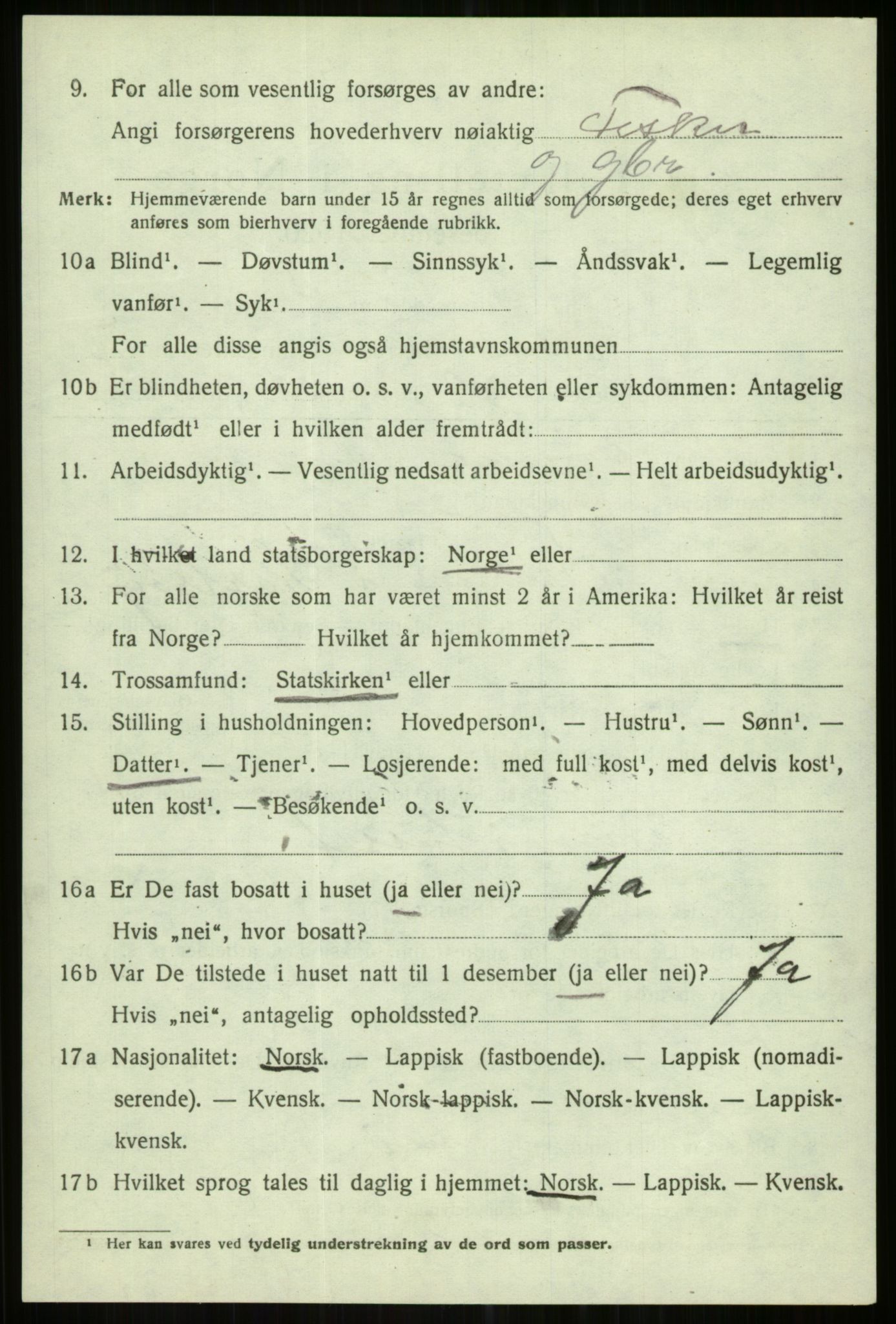 SATØ, 1920 census for Karlsøy, 1920, p. 2665