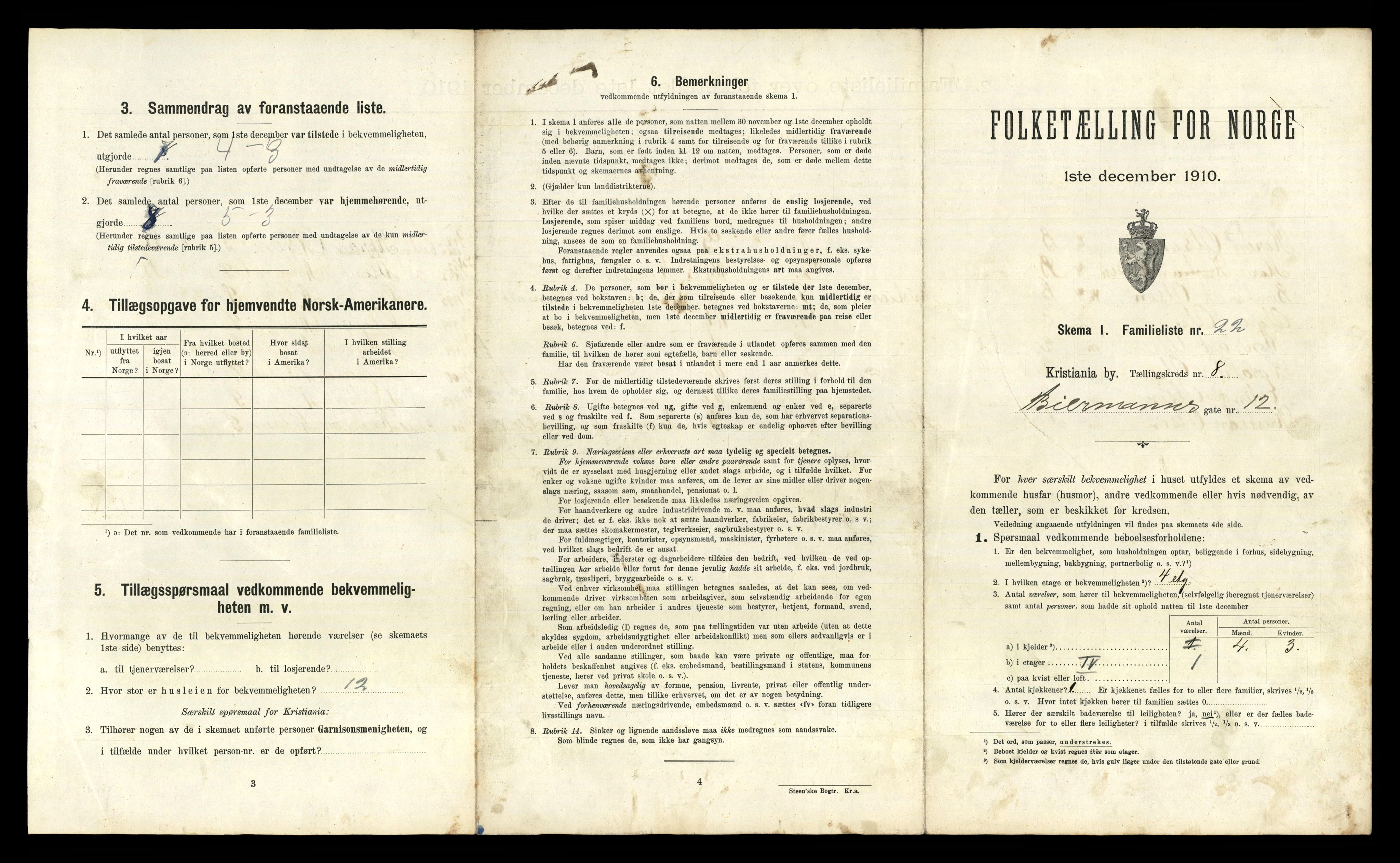 RA, 1910 census for Kristiania, 1910, p. 5609