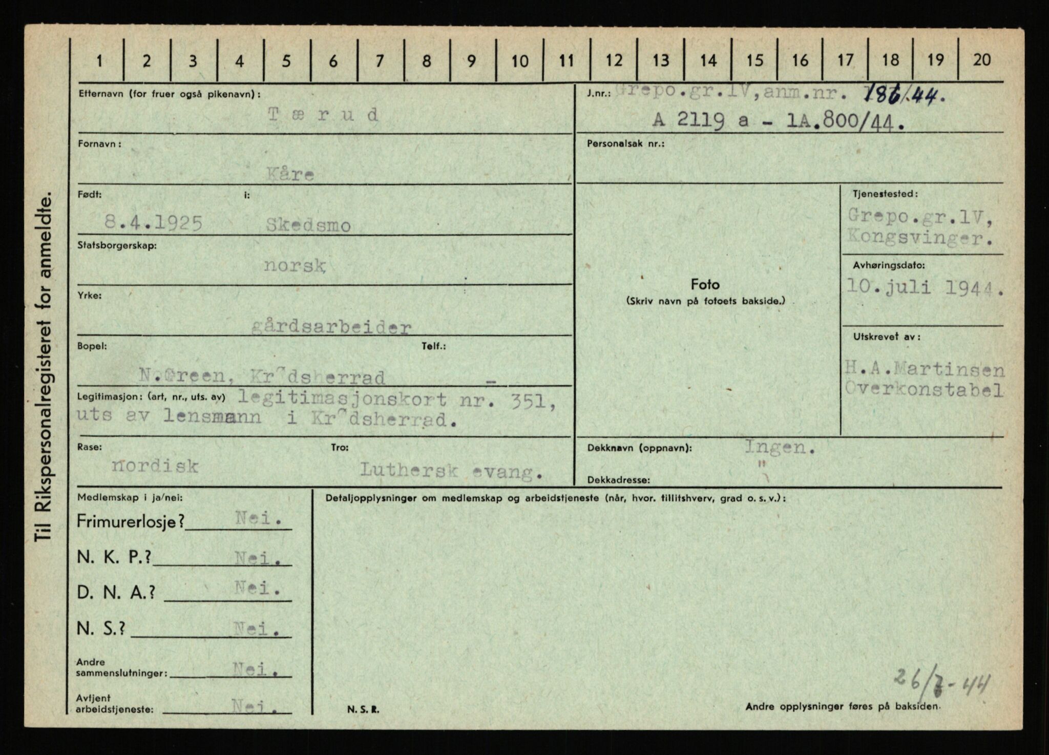 Statspolitiet - Hovedkontoret / Osloavdelingen, AV/RA-S-1329/C/Ca/L0015: Svea - Tøsse, 1943-1945, p. 4790