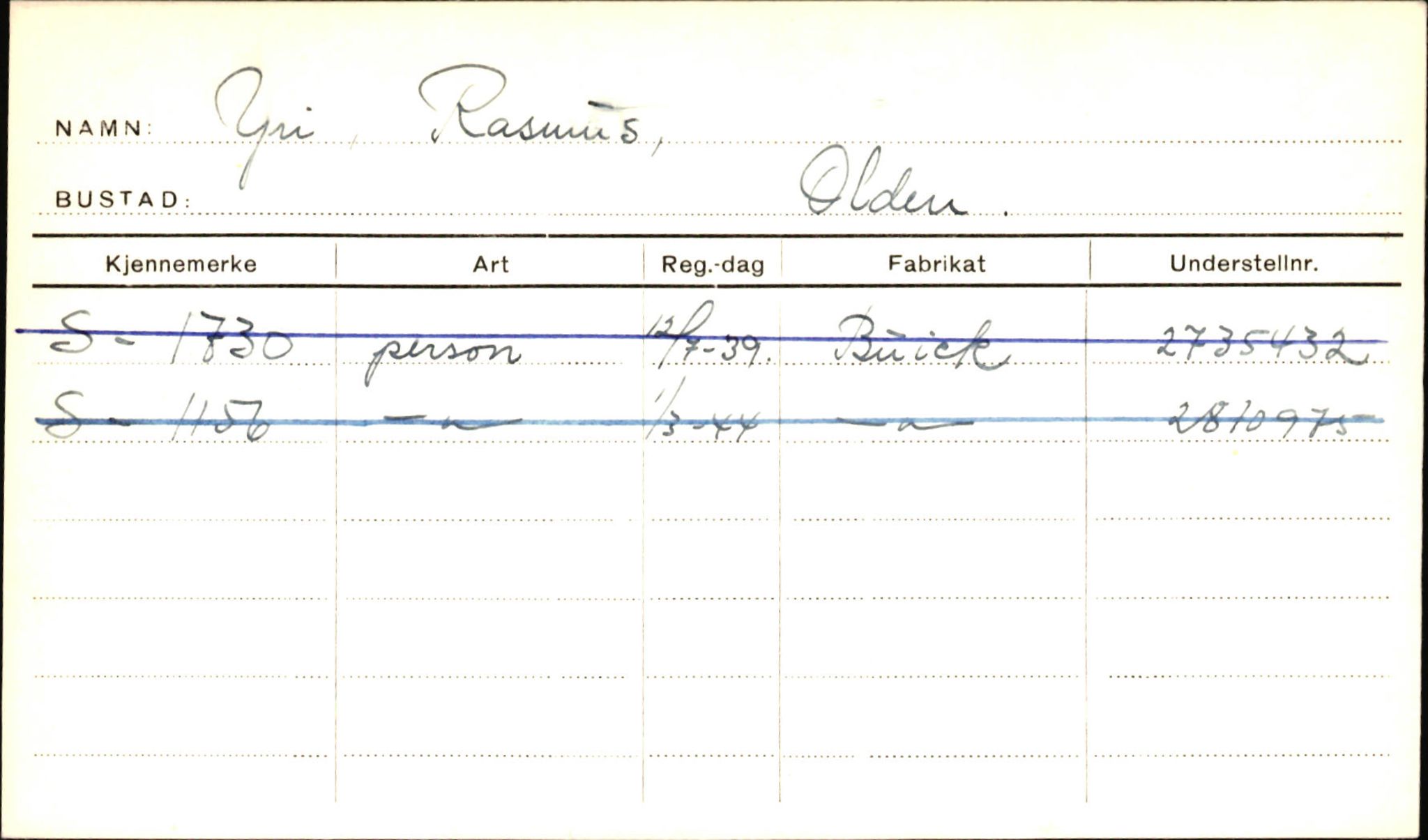 Statens vegvesen, Sogn og Fjordane vegkontor, AV/SAB-A-5301/4/F/L0002: Eigarregister Fjordane til 1.6.1961, 1930-1961, p. 625