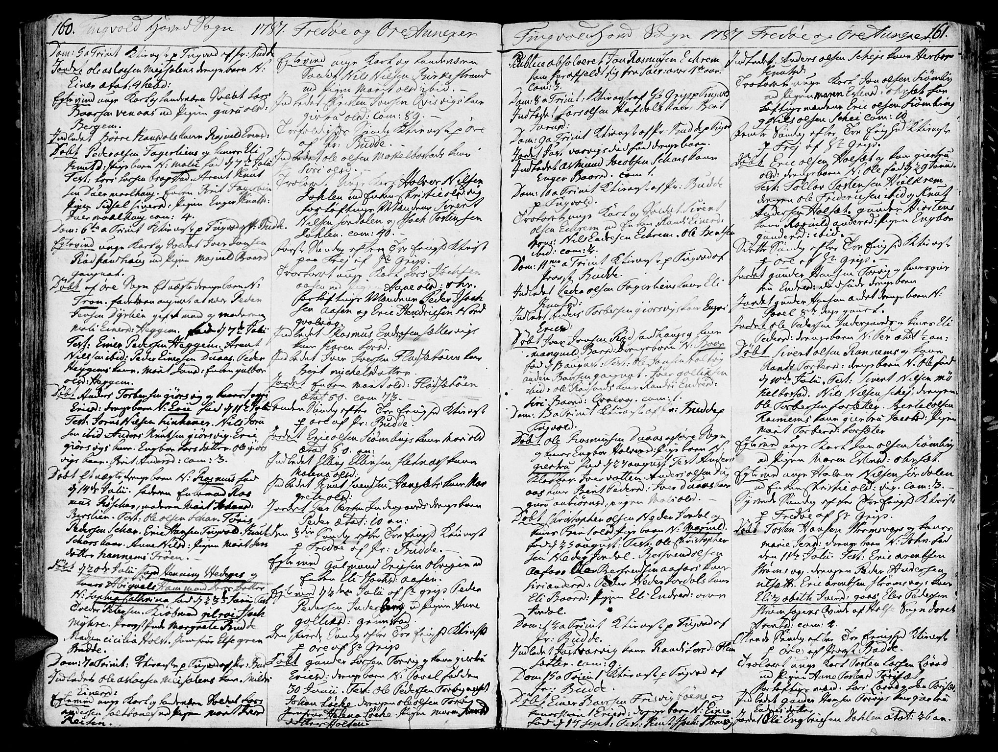 Ministerialprotokoller, klokkerbøker og fødselsregistre - Møre og Romsdal, AV/SAT-A-1454/586/L0980: Parish register (official) no. 586A06, 1776-1794, p. 160-161