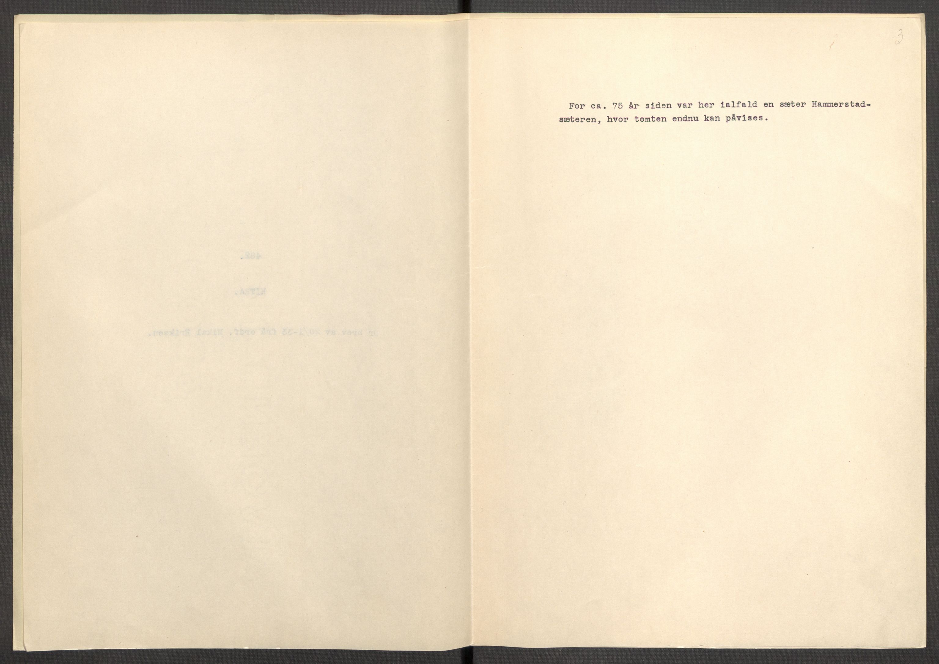 Instituttet for sammenlignende kulturforskning, AV/RA-PA-0424/F/Fc/L0013/0004: Eske B13: / Sør-Trøndelag (perm XXXVIII), 1933-1936, p. 3