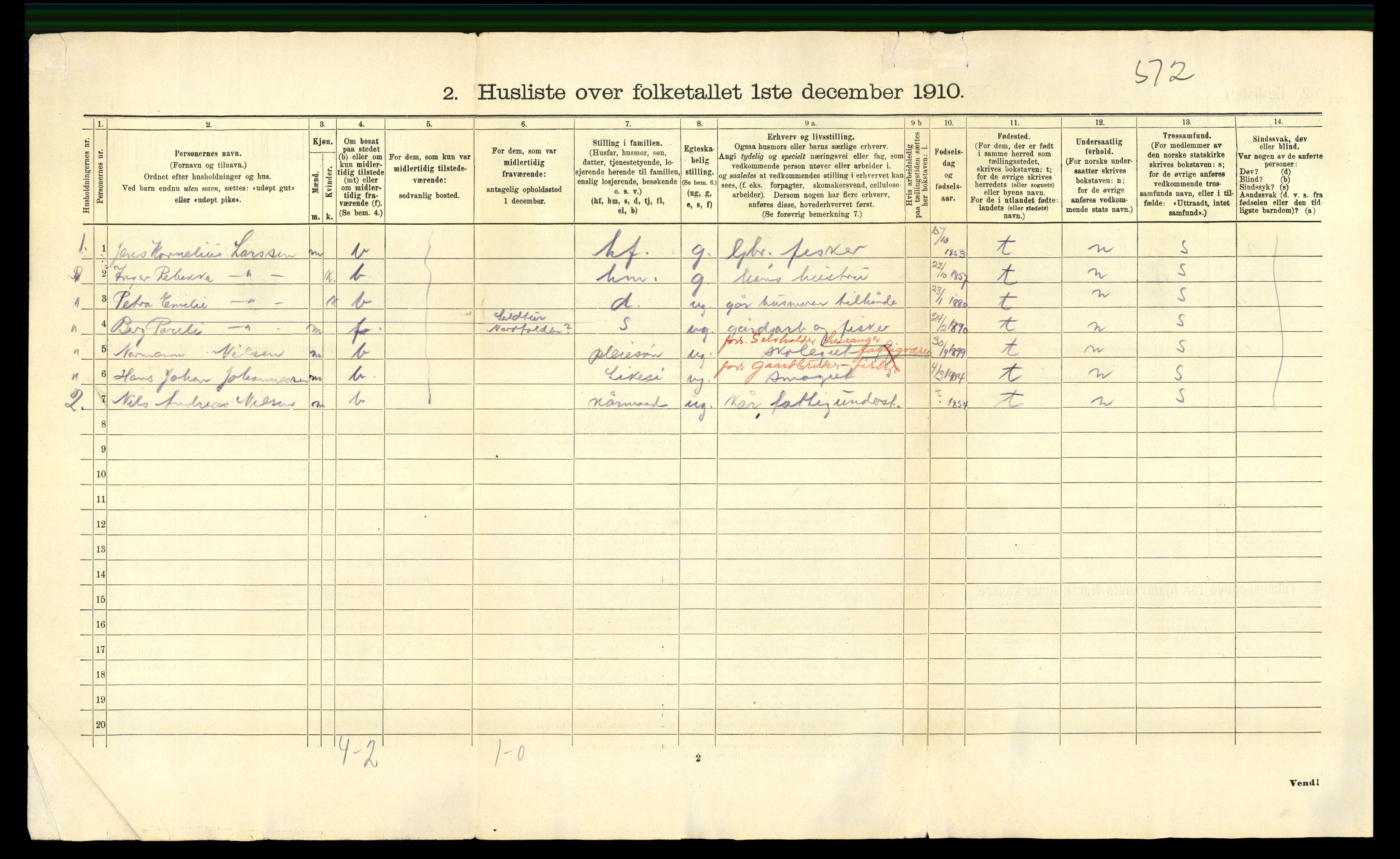 RA, 1910 census for Leiranger, 1910, p. 20