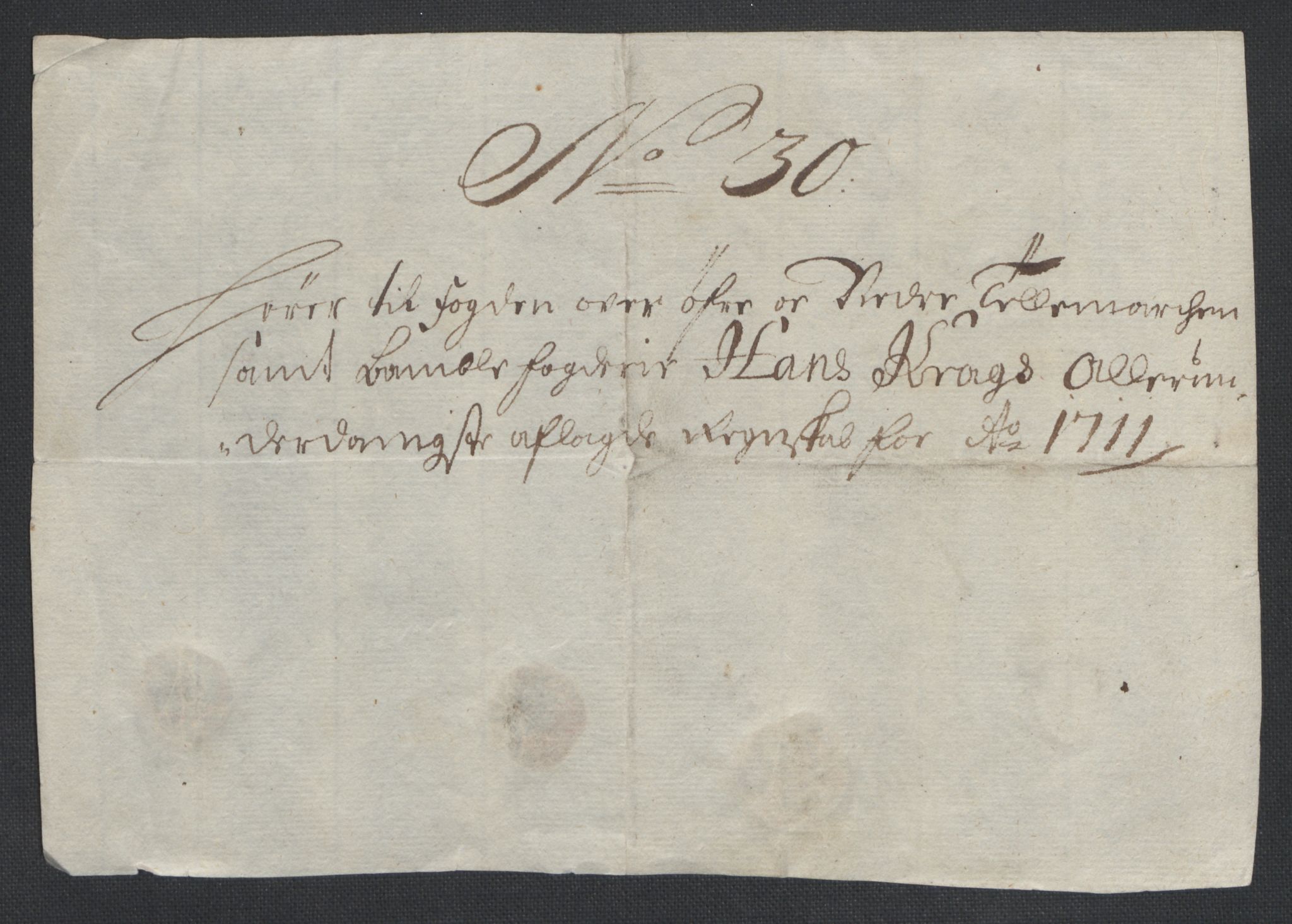 Rentekammeret inntil 1814, Reviderte regnskaper, Fogderegnskap, AV/RA-EA-4092/R36/L2120: Fogderegnskap Øvre og Nedre Telemark og Bamble, 1711, p. 295