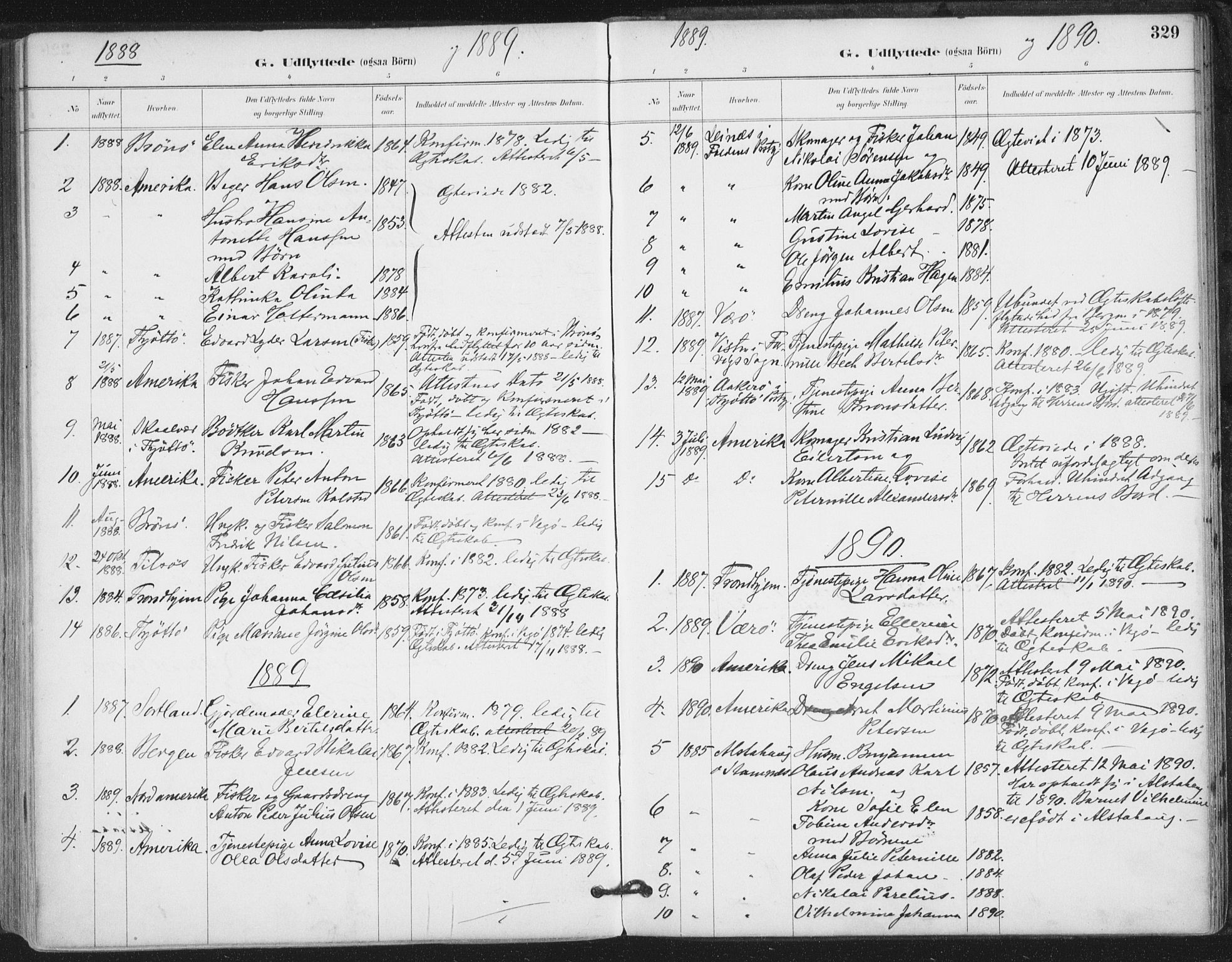 Ministerialprotokoller, klokkerbøker og fødselsregistre - Nordland, SAT/A-1459/816/L0244: Parish register (official) no. 816A10, 1886-1903, p. 329
