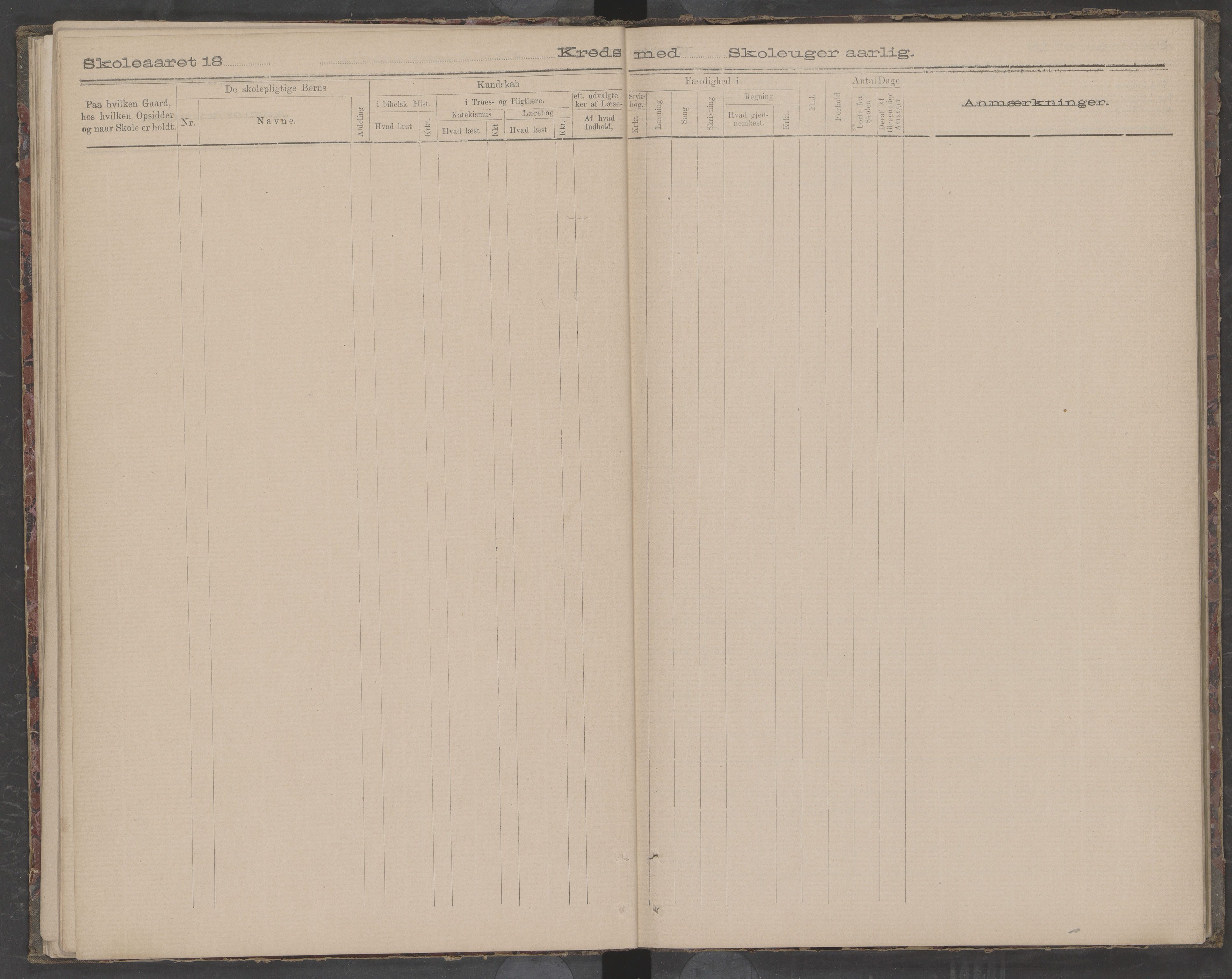 Træna kommune. Husøy, Sanna, Selvær og Dørvær skolekrets, AIN/K-18350.510.01, 1891-1896