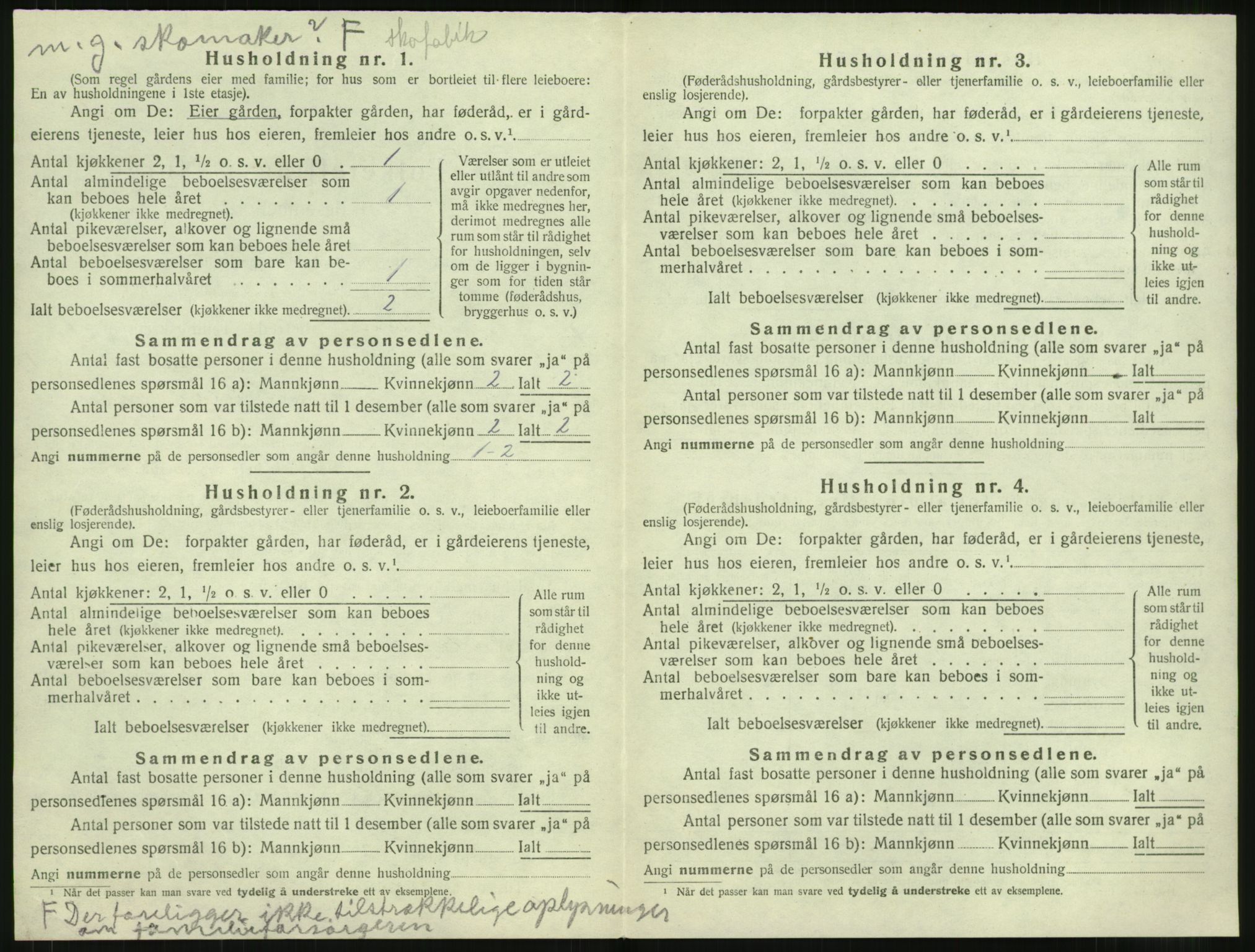 SAT, 1920 census for Sylte, 1920, p. 30