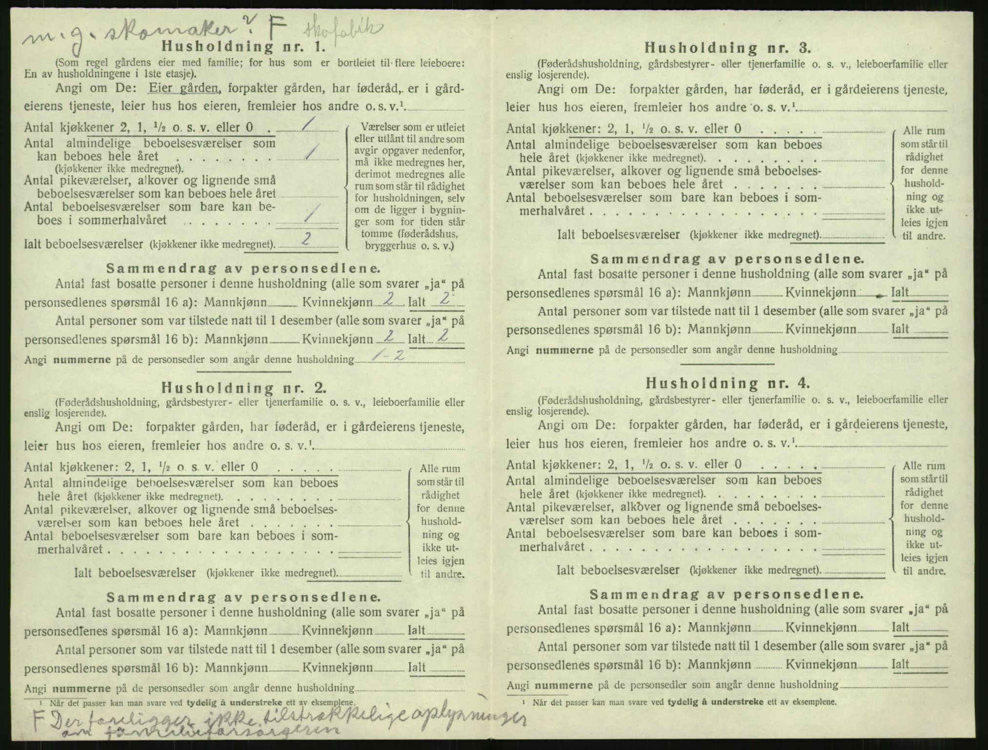 SAT, 1920 census for Sylte, 1920, p. 30