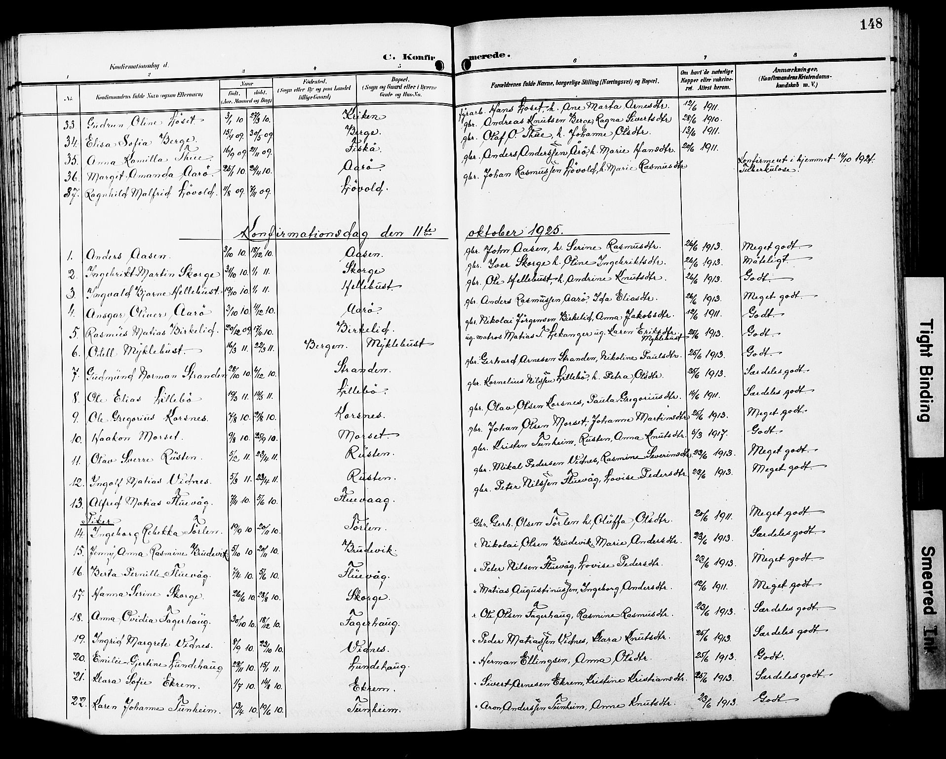 Ministerialprotokoller, klokkerbøker og fødselsregistre - Møre og Romsdal, SAT/A-1454/501/L0018: Parish register (copy) no. 501C04, 1902-1930, p. 148