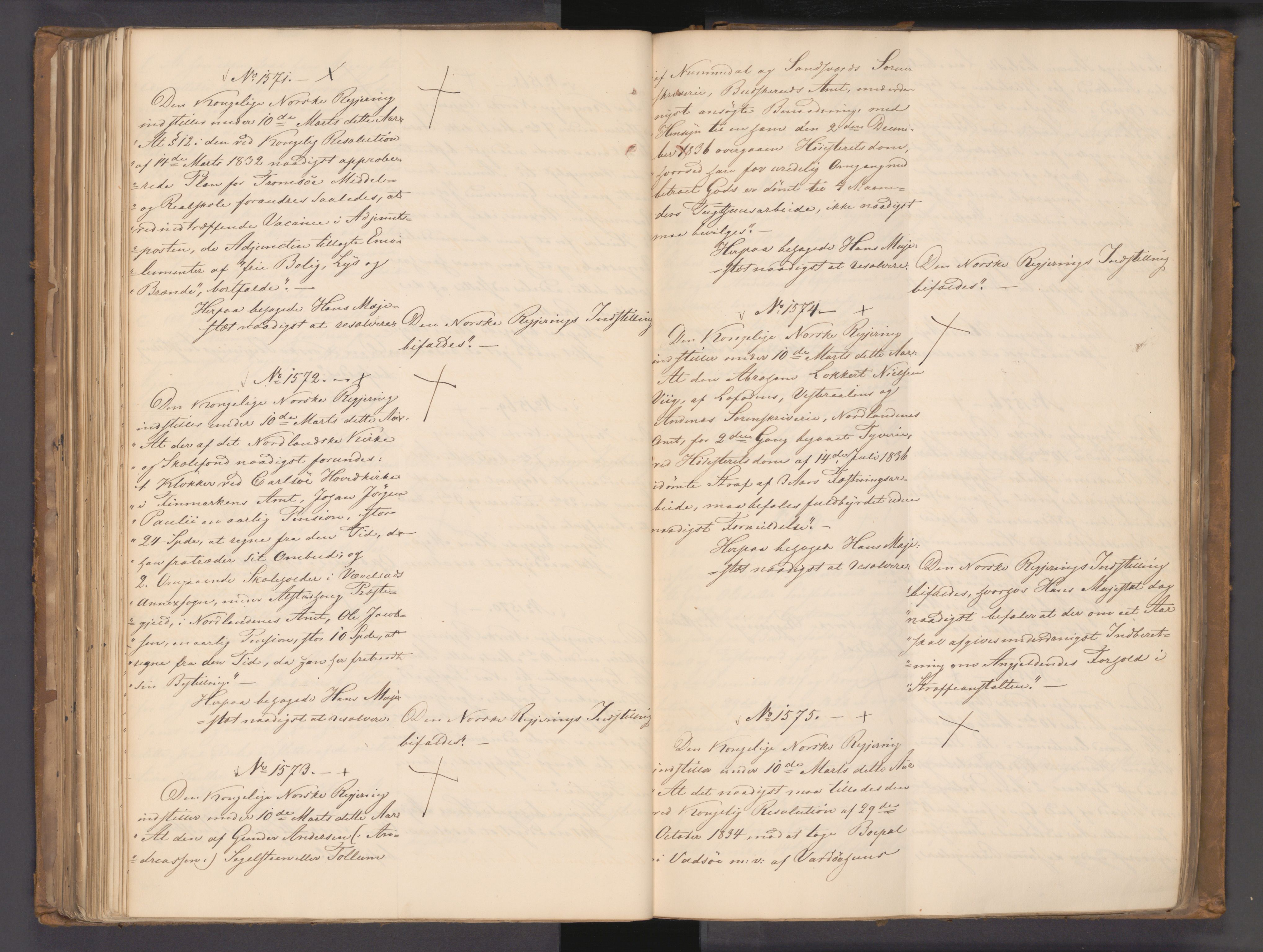 Statsrådssekretariatet, AV/RA-S-1001/A/Ab/L0044: Kgl. res. nr. 1193-1948, 1. halvår, 1837