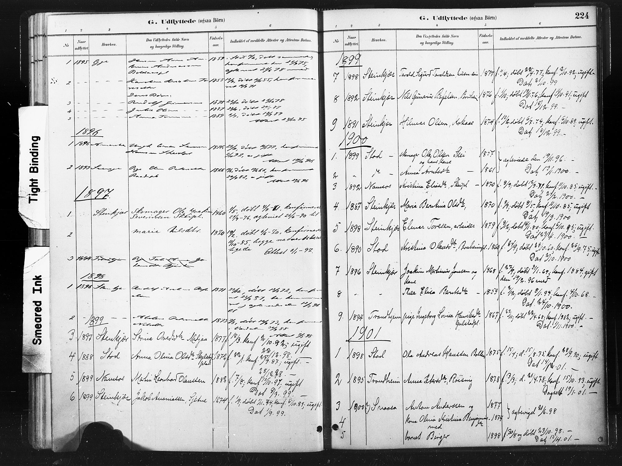 Ministerialprotokoller, klokkerbøker og fødselsregistre - Nord-Trøndelag, SAT/A-1458/736/L0361: Parish register (official) no. 736A01, 1884-1906, p. 224