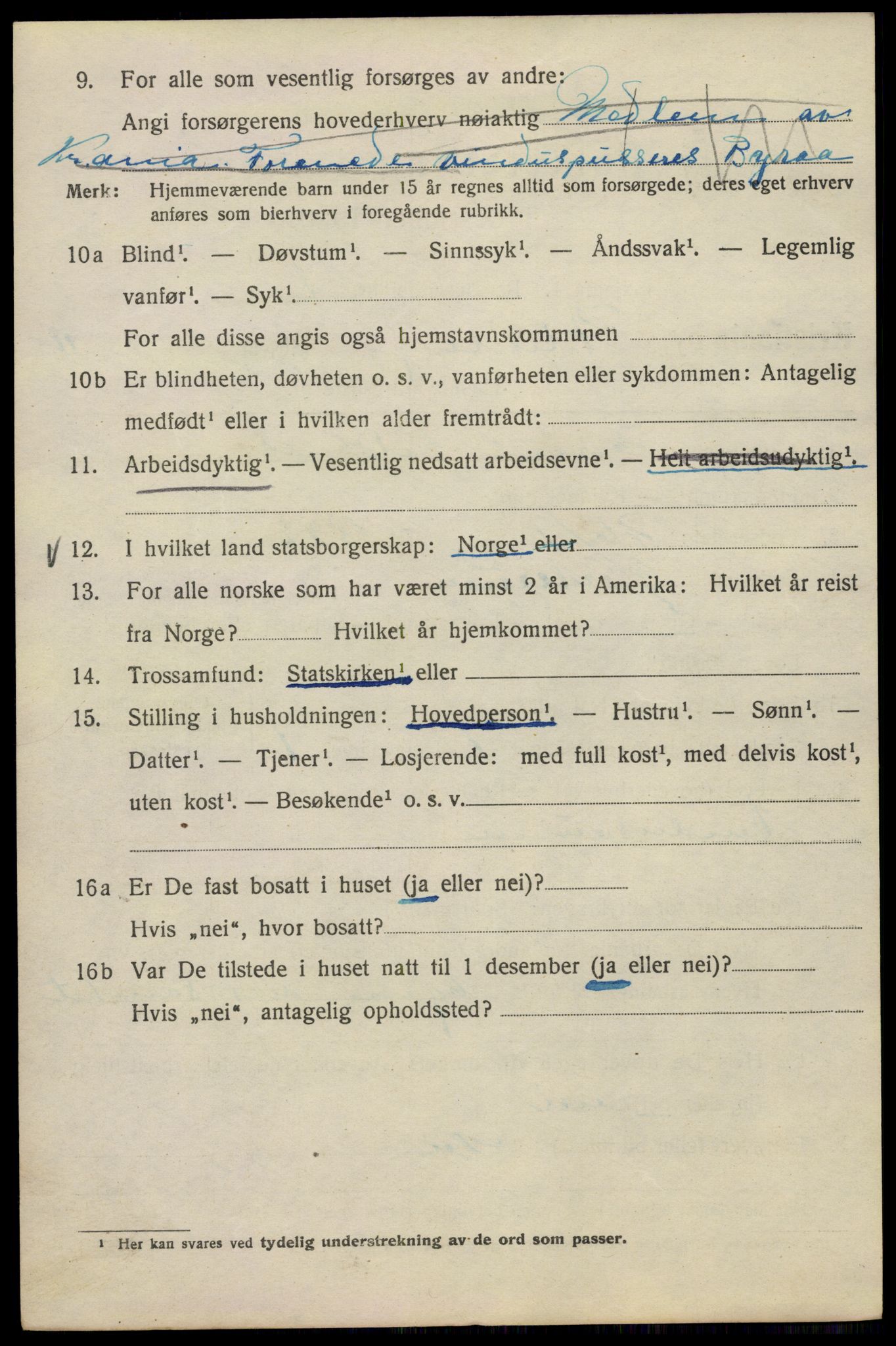 SAO, 1920 census for Kristiania, 1920, p. 230020