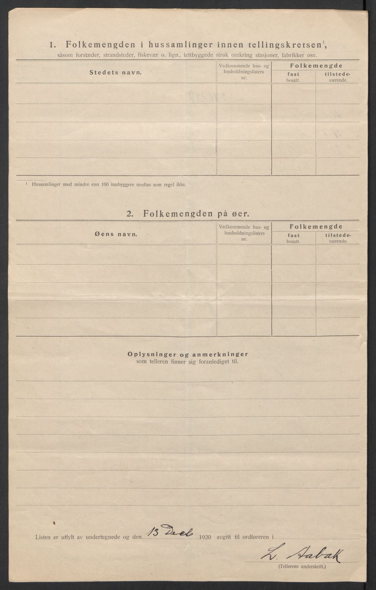 SAT, 1920 census for Nesset, 1920, p. 21