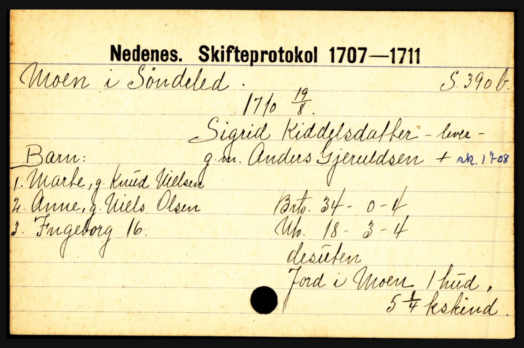 Nedenes sorenskriveri før 1824, AV/SAK-1221-0007/H, p. 20039