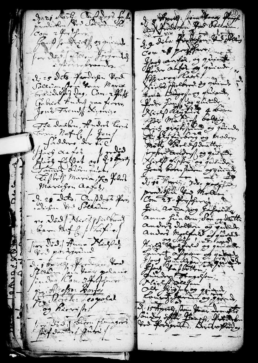 Solum kirkebøker, SAKO/A-306/F/Fa/L0001: Parish register (official) no. I 1, 1701-1716, p. 38