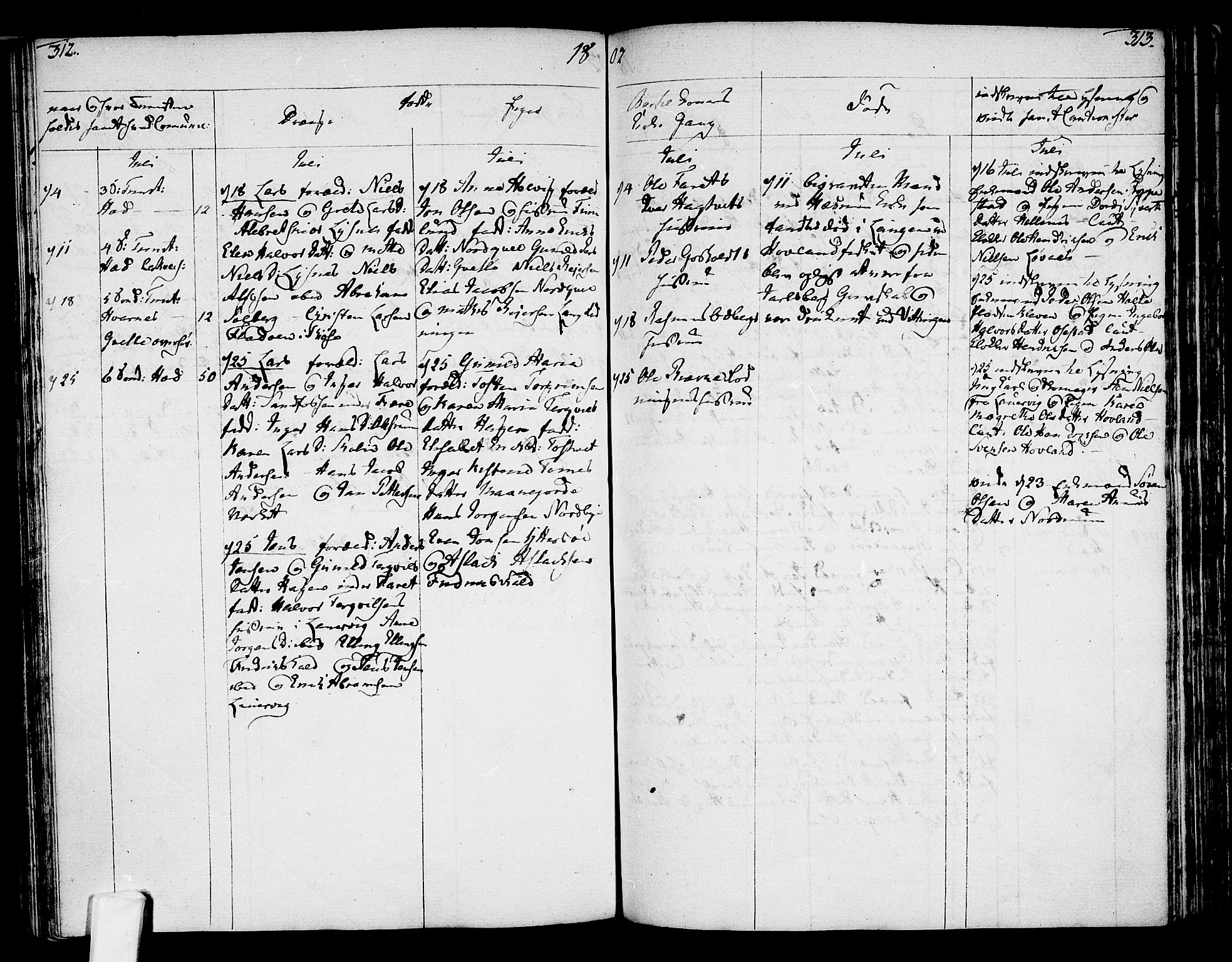 Hedrum kirkebøker, AV/SAKO-A-344/F/Fa/L0002: Parish register (official) no. I 2, 1785-1807, p. 312-313