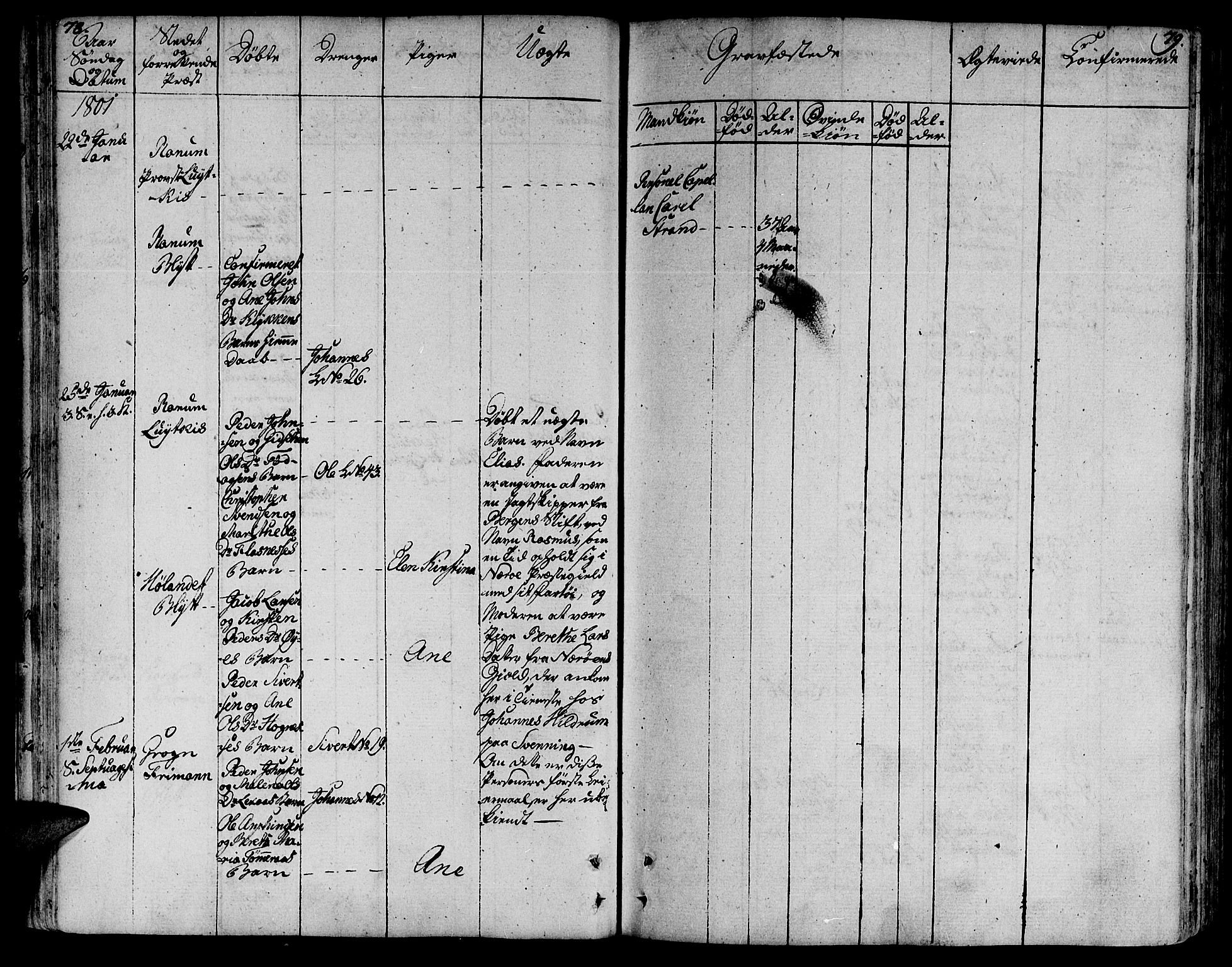 Ministerialprotokoller, klokkerbøker og fødselsregistre - Nord-Trøndelag, AV/SAT-A-1458/764/L0545: Parish register (official) no. 764A05, 1799-1816, p. 78-79