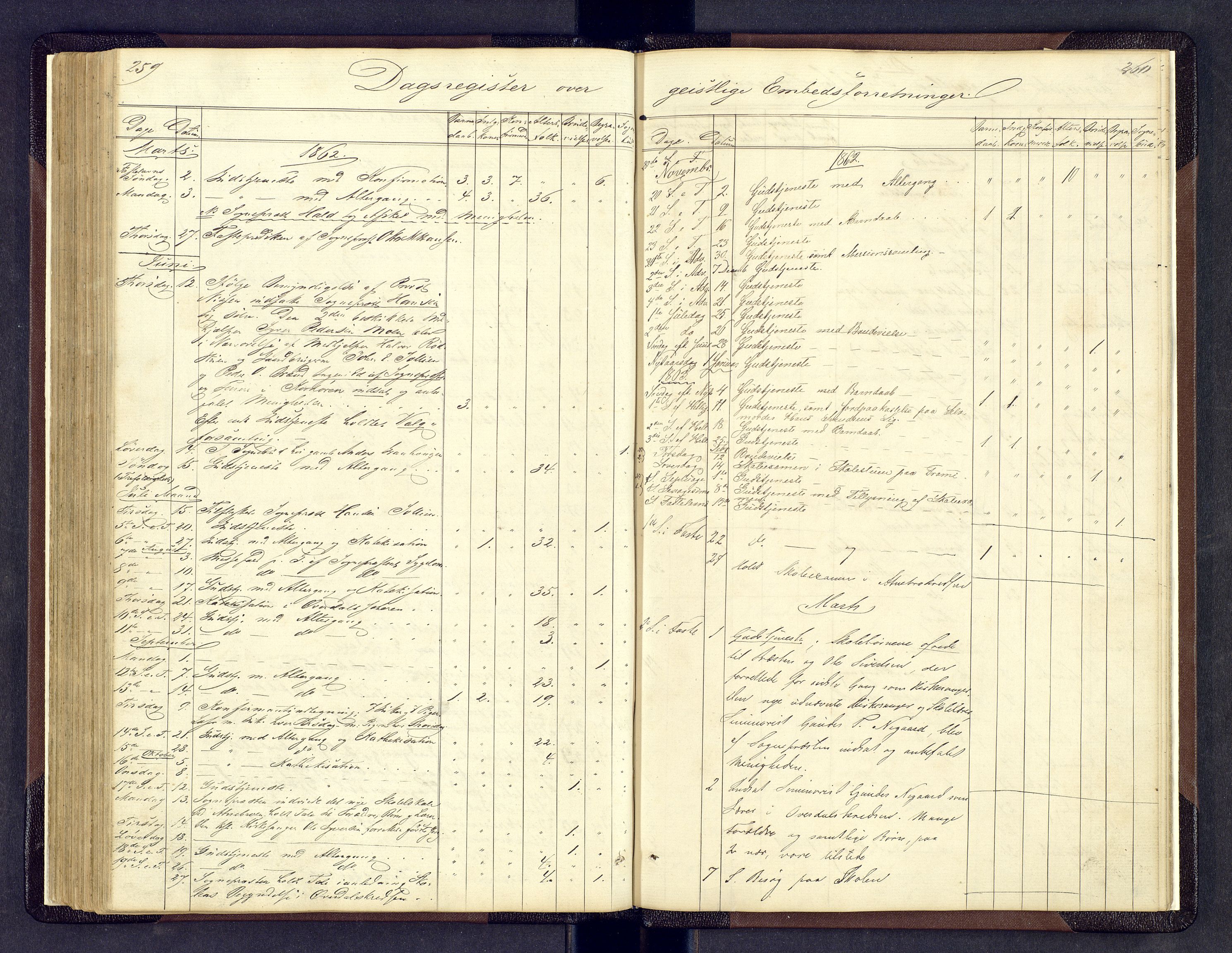 Sollia prestekontor, SAH/PREST-050/H/Ha/Hab/L0001: Parish register (copy) no. 1, 1862-1879, p. 259-260