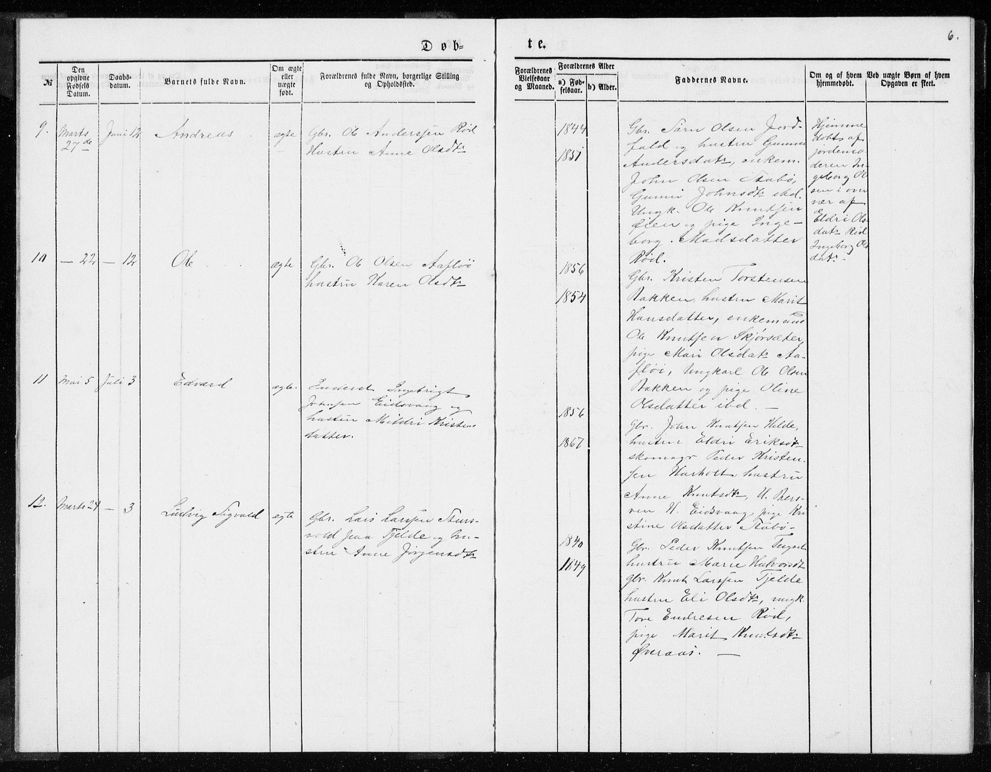 Ministerialprotokoller, klokkerbøker og fødselsregistre - Møre og Romsdal, SAT/A-1454/551/L0631: Parish register (copy) no. 551C03, 1886-1894, p. 6
