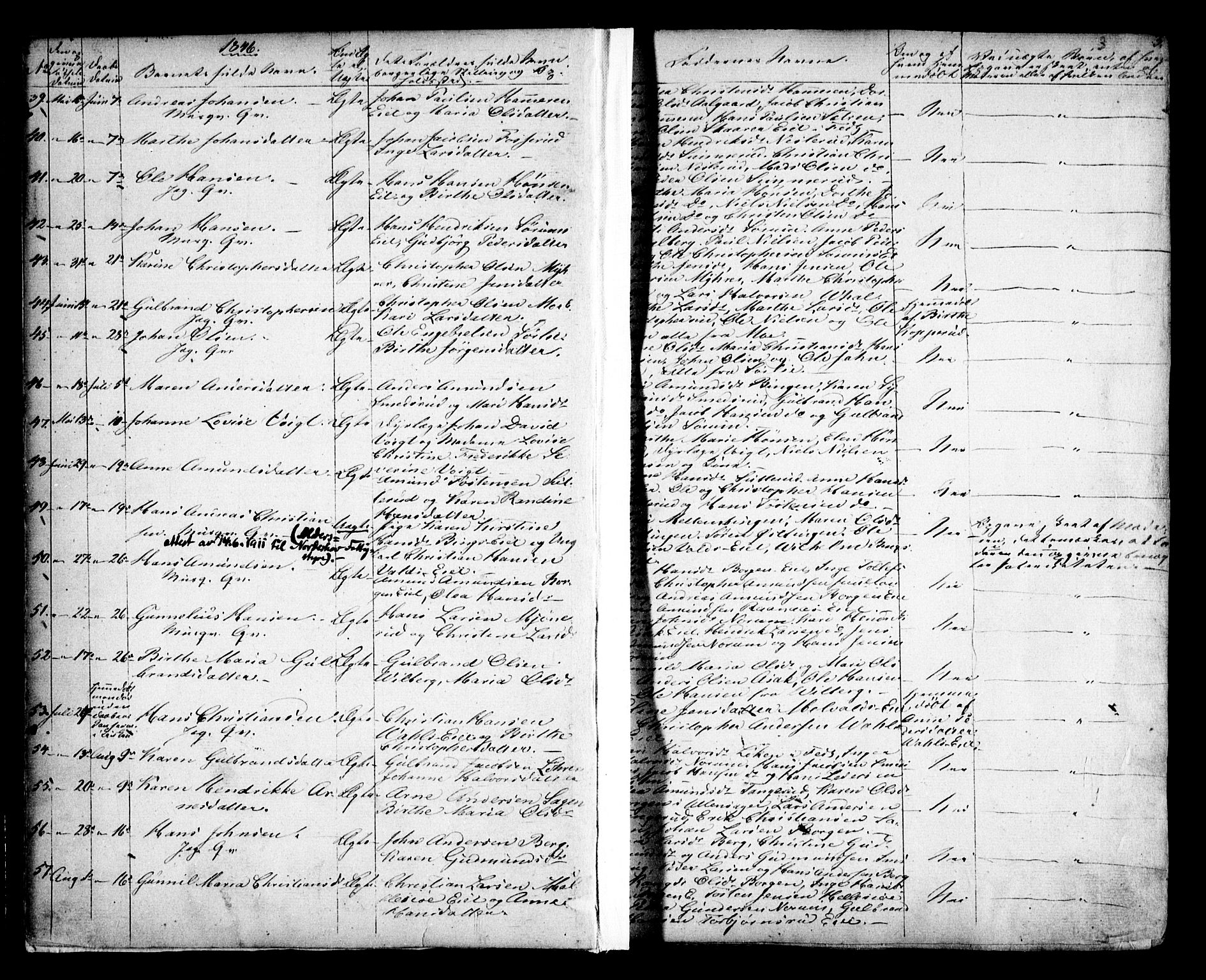 Sørum prestekontor Kirkebøker, SAO/A-10303/F/Fa/L0005: Parish register (official) no. I 5, 1846-1863, p. 3