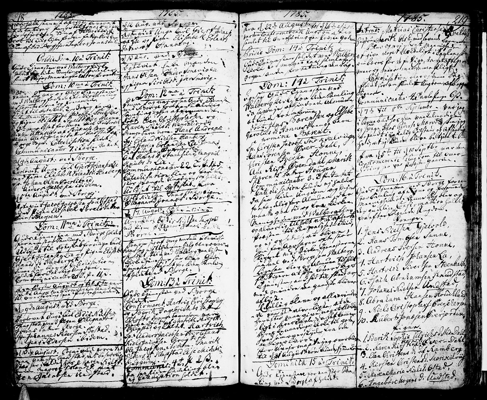 Ministerialprotokoller, klokkerbøker og fødselsregistre - Nordland, SAT/A-1459/880/L1128: Parish register (official) no. 880A02, 1774-1795, p. 218-219
