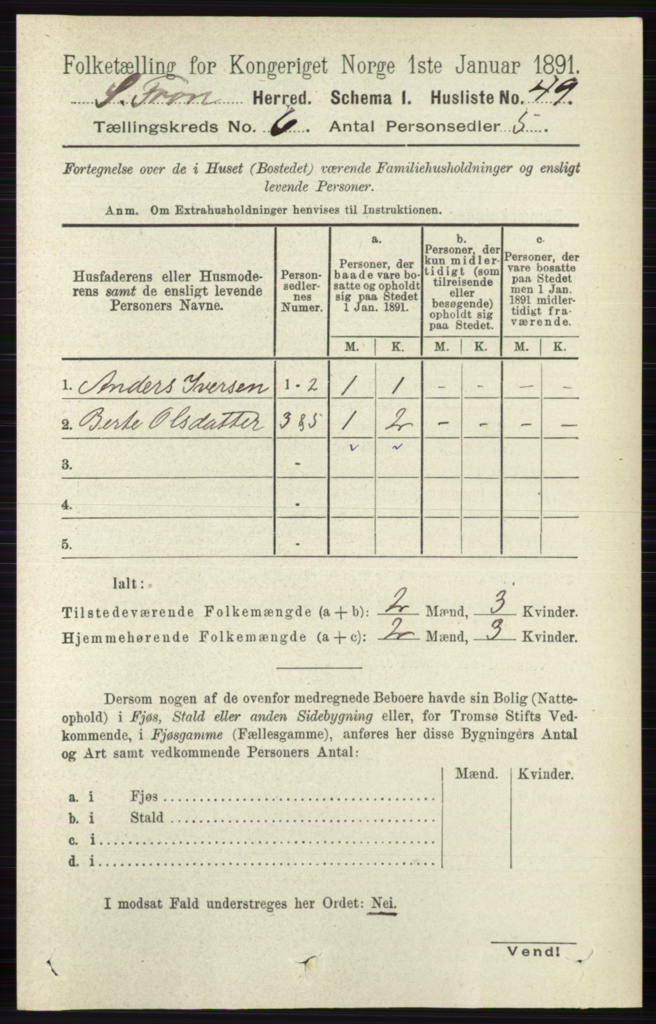 RA, 1891 census for 0519 Sør-Fron, 1891, p. 2570