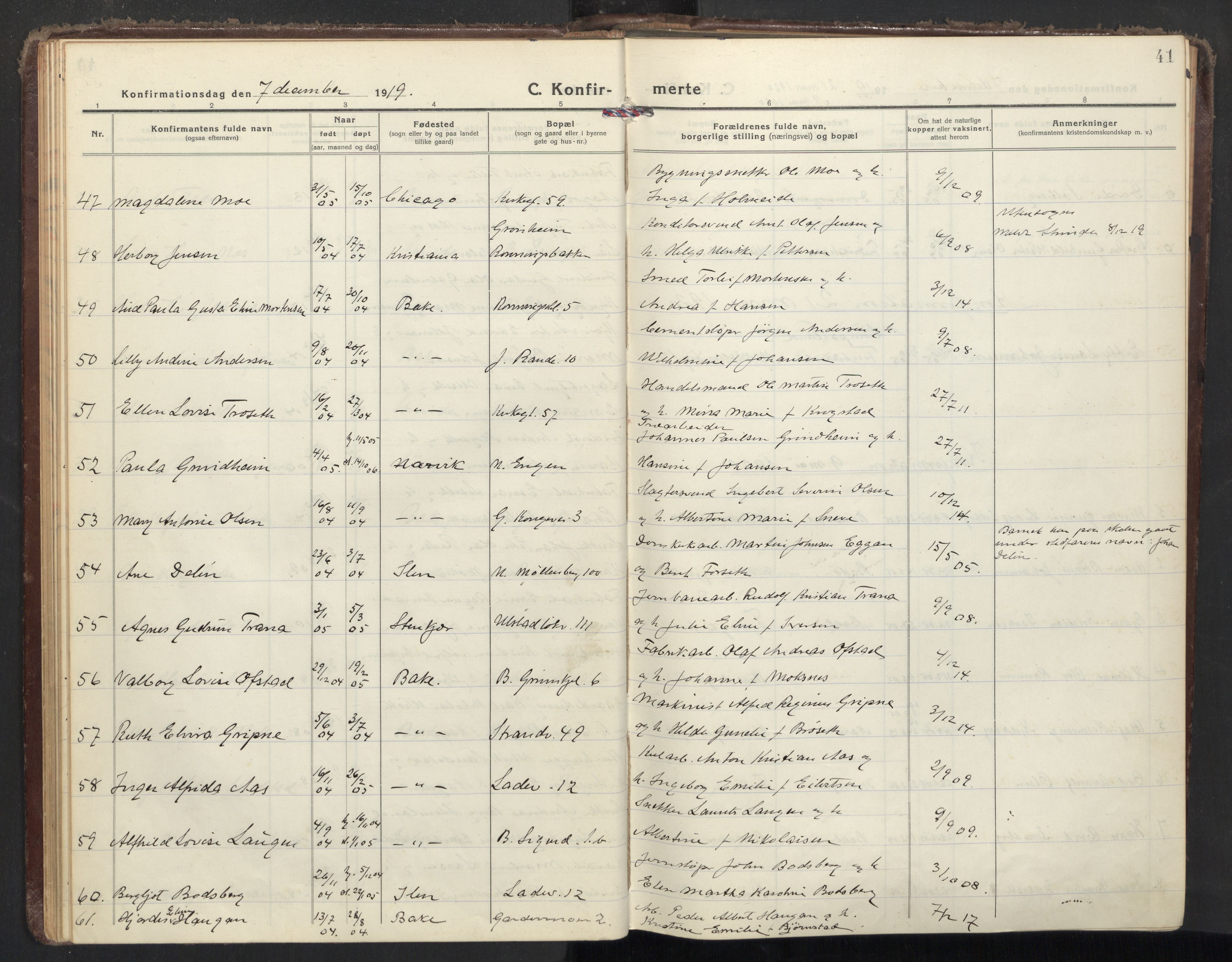 Ministerialprotokoller, klokkerbøker og fødselsregistre - Sør-Trøndelag, SAT/A-1456/605/L0247: Parish register (official) no. 605A09, 1918-1930, p. 41