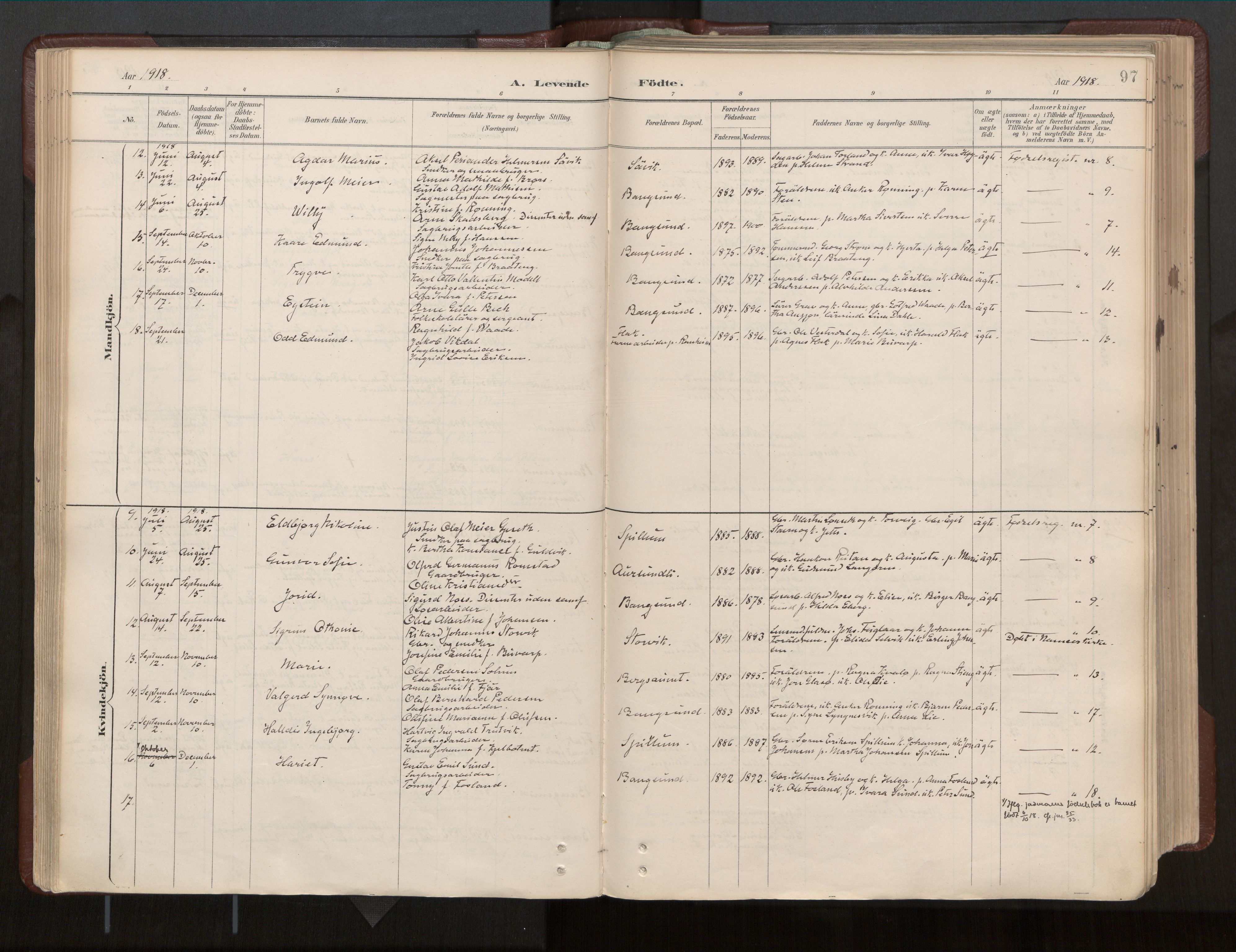 Ministerialprotokoller, klokkerbøker og fødselsregistre - Nord-Trøndelag, SAT/A-1458/770/L0589: Parish register (official) no. 770A03, 1887-1929, p. 97