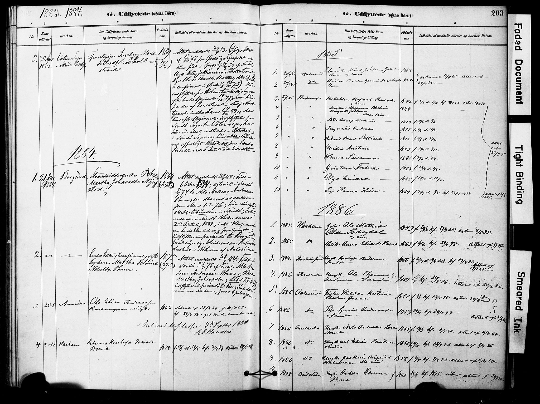 Ministerialprotokoller, klokkerbøker og fødselsregistre - Møre og Romsdal, AV/SAT-A-1454/561/L0729: Parish register (official) no. 561A03, 1878-1900, p. 203