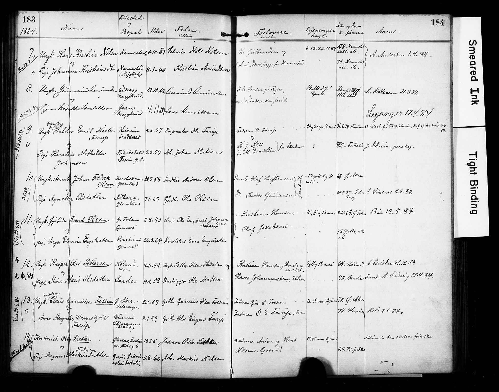 Østre Aker prestekontor Kirkebøker, SAO/A-10840/H/Ha/L0004: Banns register no. I 4, 1878-1901, p. 183-184