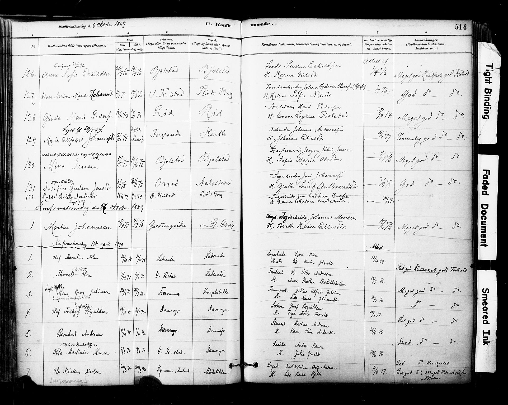 Glemmen prestekontor Kirkebøker, AV/SAO-A-10908/F/Fa/L0011: Parish register (official) no. 11, 1878-1917, p. 514