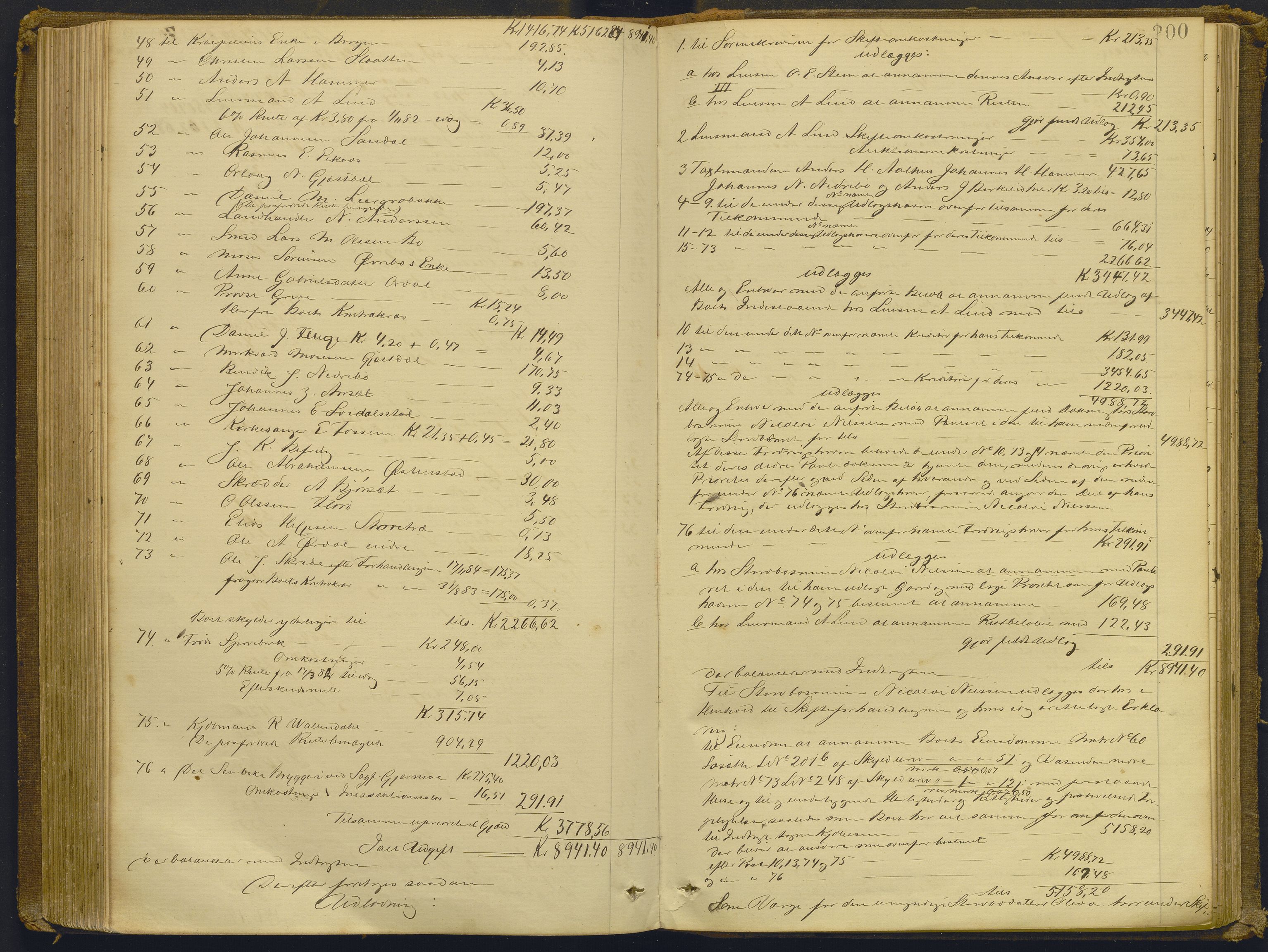 Sunnfjord tingrett, AV/SAB-A-3201/1/H/Hd/L0006: Skifteutlodningsprotokoll, 1881-1889, p. 199b-200a