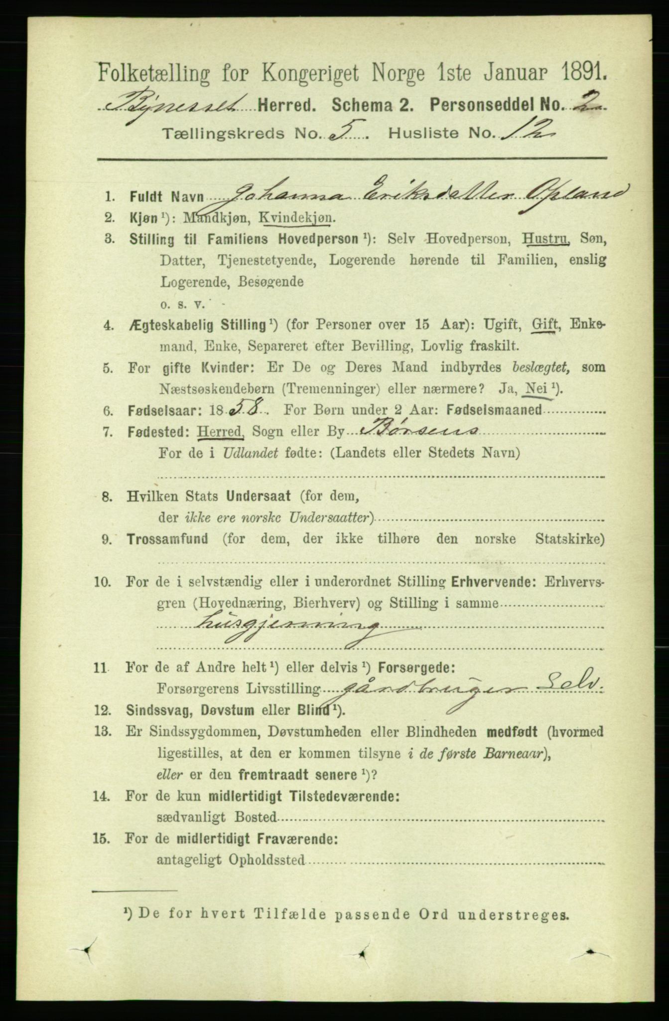 RA, 1891 census for 1655 Byneset, 1891, p. 2102