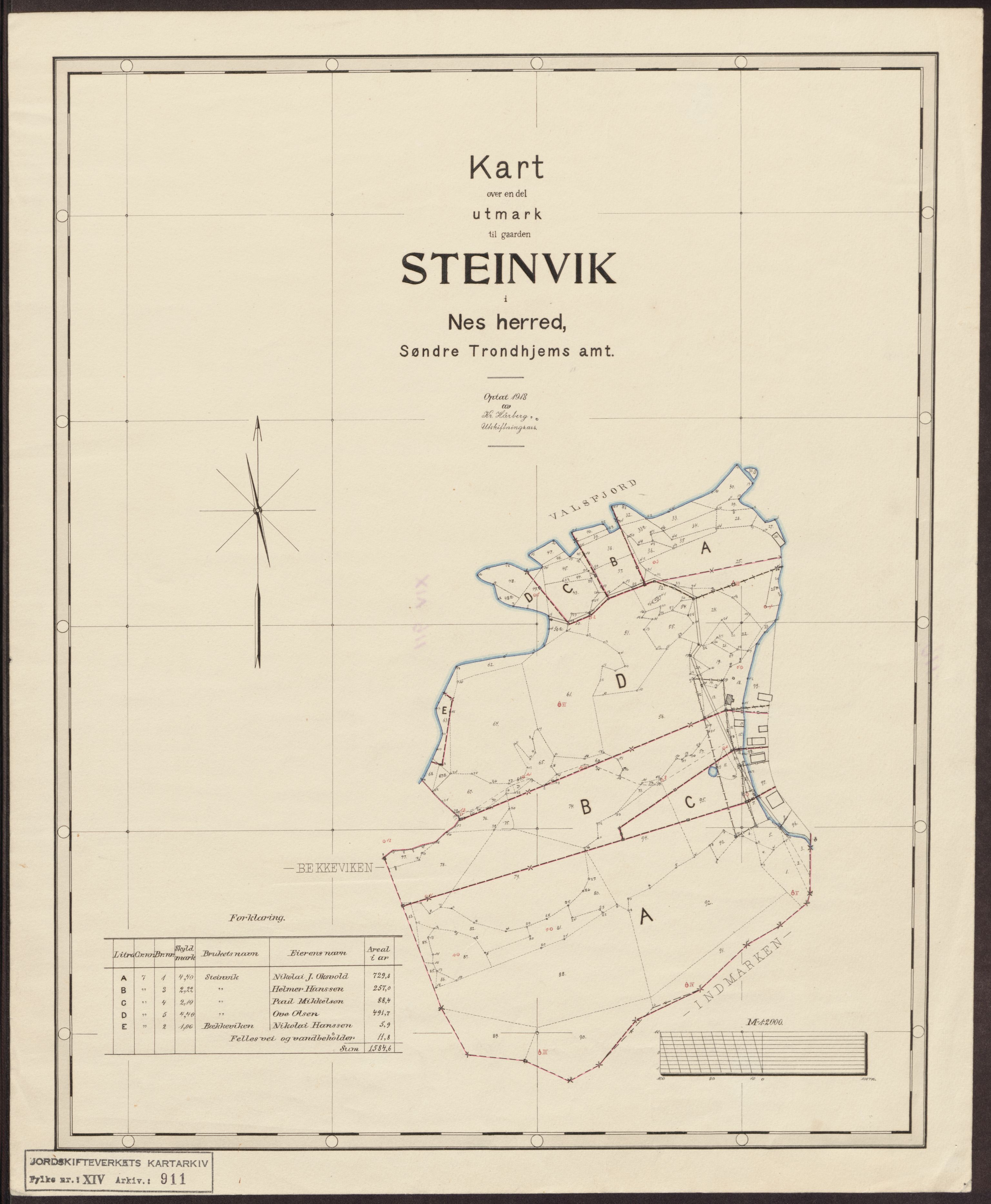 Jordskifteverkets kartarkiv, RA/S-3929/T, 1859-1988, p. 1445