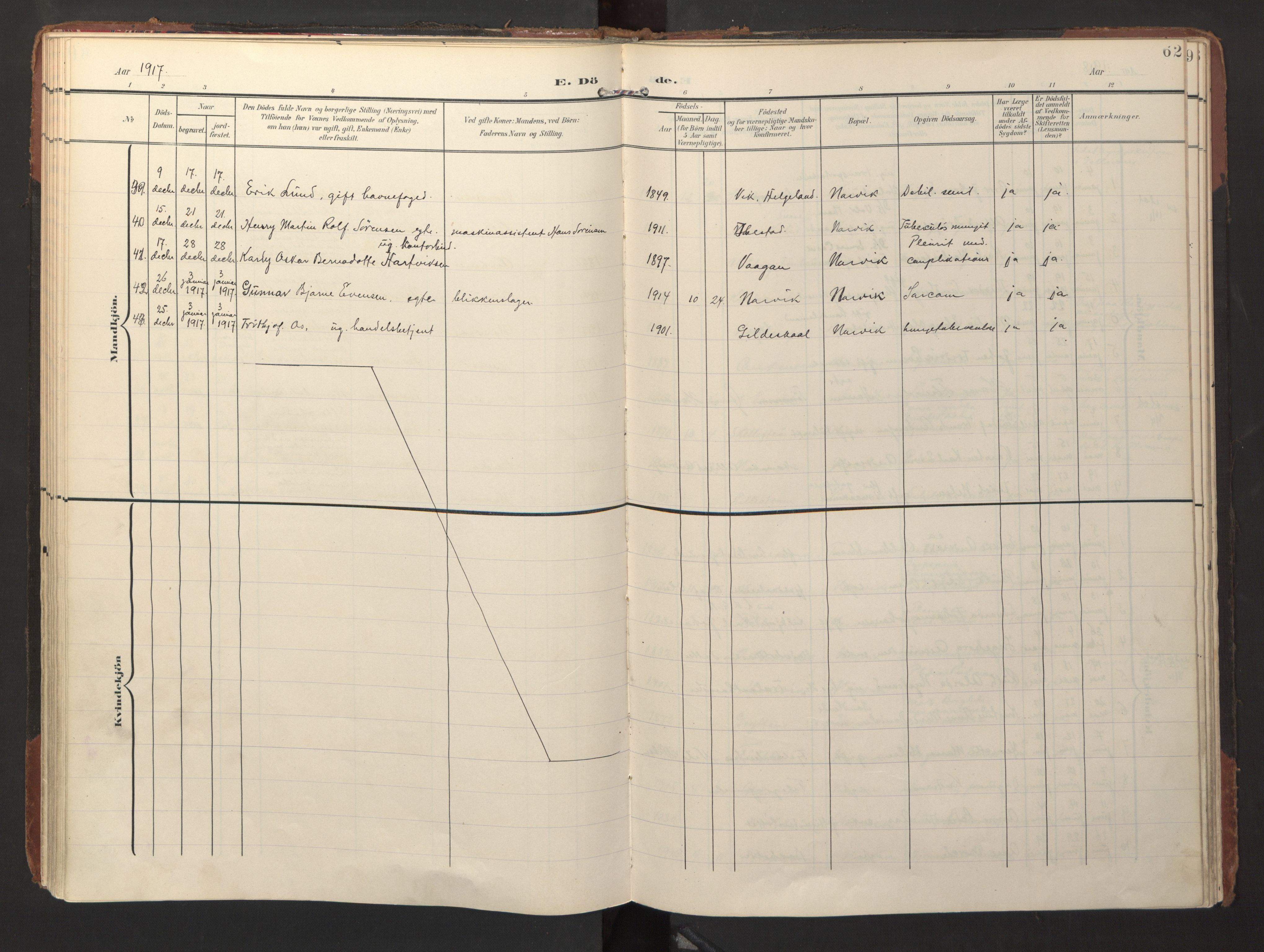 Ministerialprotokoller, klokkerbøker og fødselsregistre - Nordland, AV/SAT-A-1459/871/L1000: Parish register (official) no. 871A16, 1902-1925, p. 62