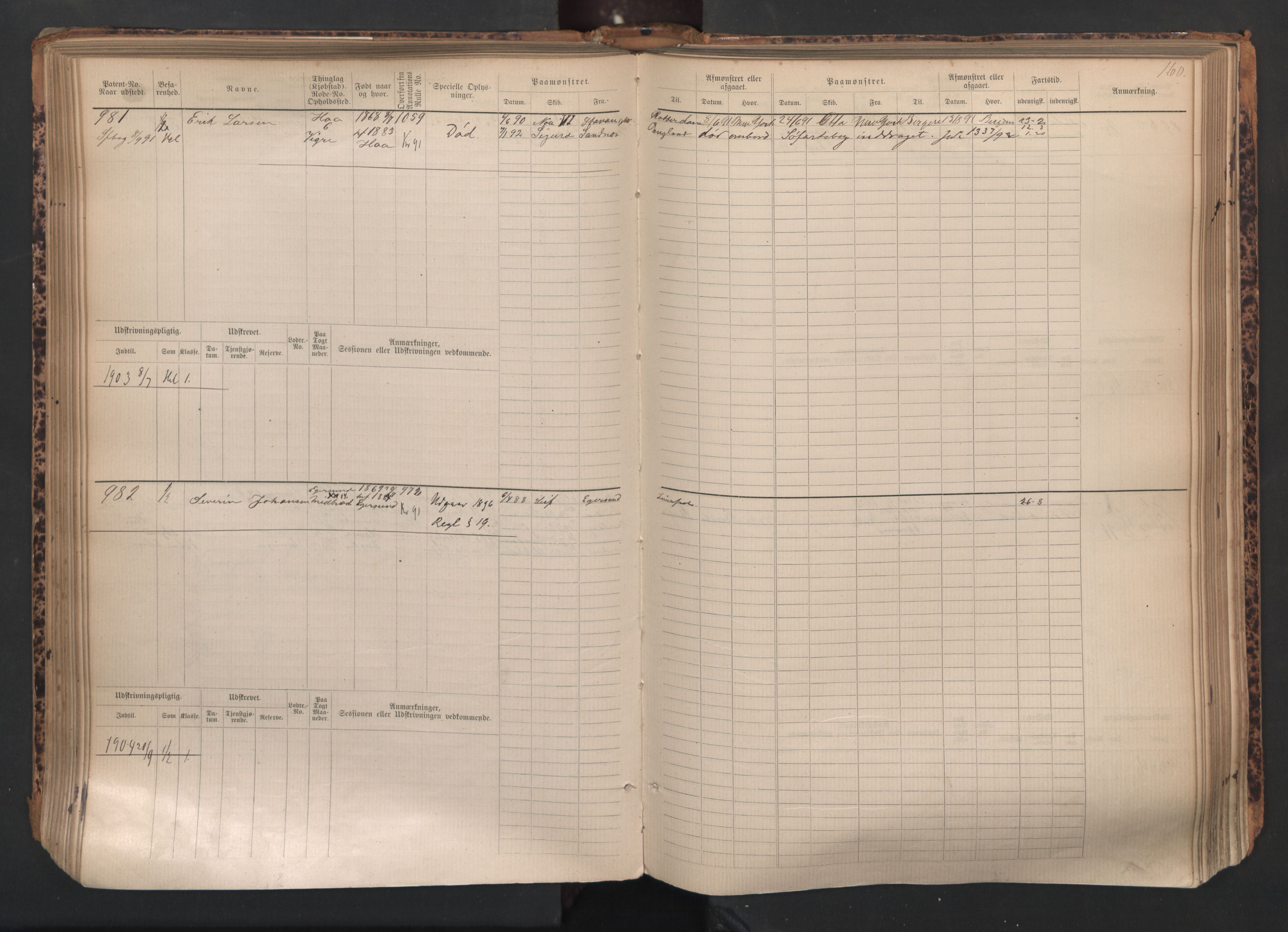 Egersund mønstringskrets, AV/SAK-2031-0019/F/Fb/L0002: Hovedrulle nr 667-1330, O-4, 1880-1940, p. 161