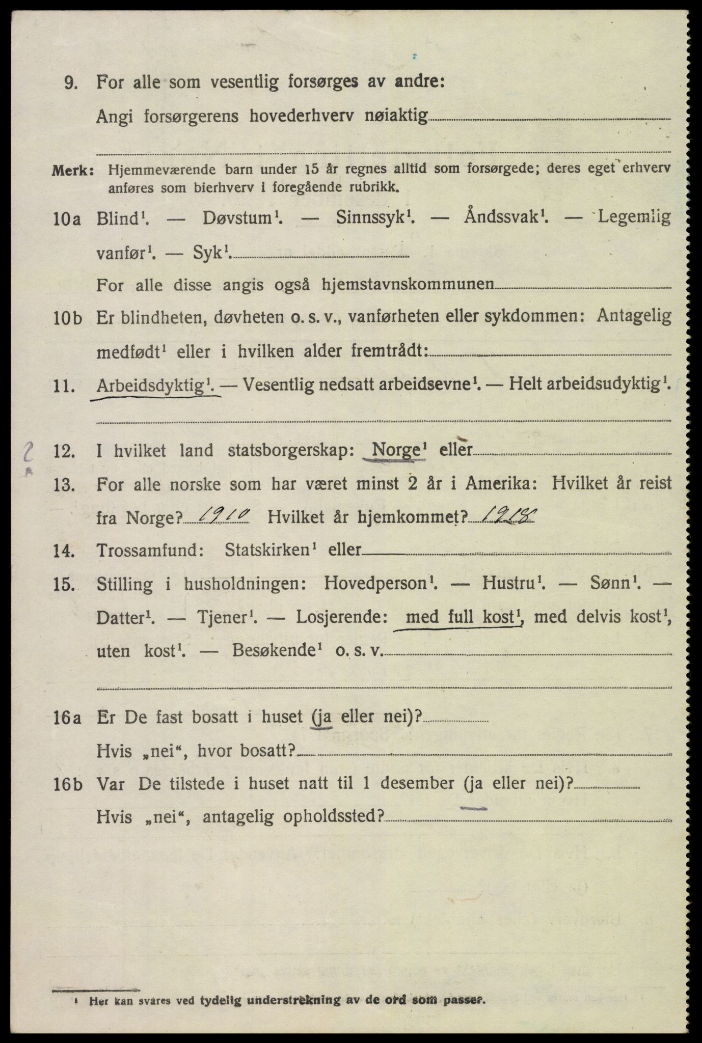 SAK, 1920 census for Vestre Moland, 1920, p. 3334